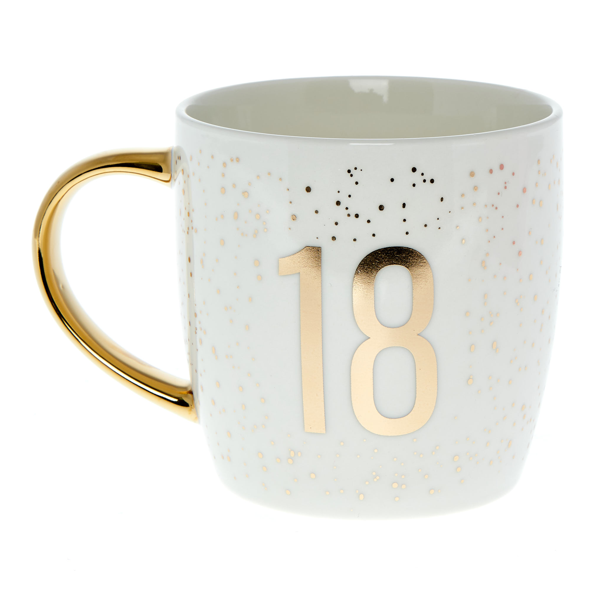 Gold Confetti 18th Birthday Mug