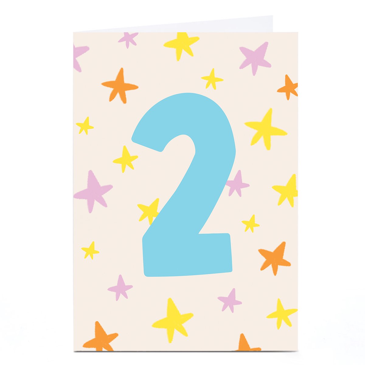 2nd Birthday Card - Colourful Stars
