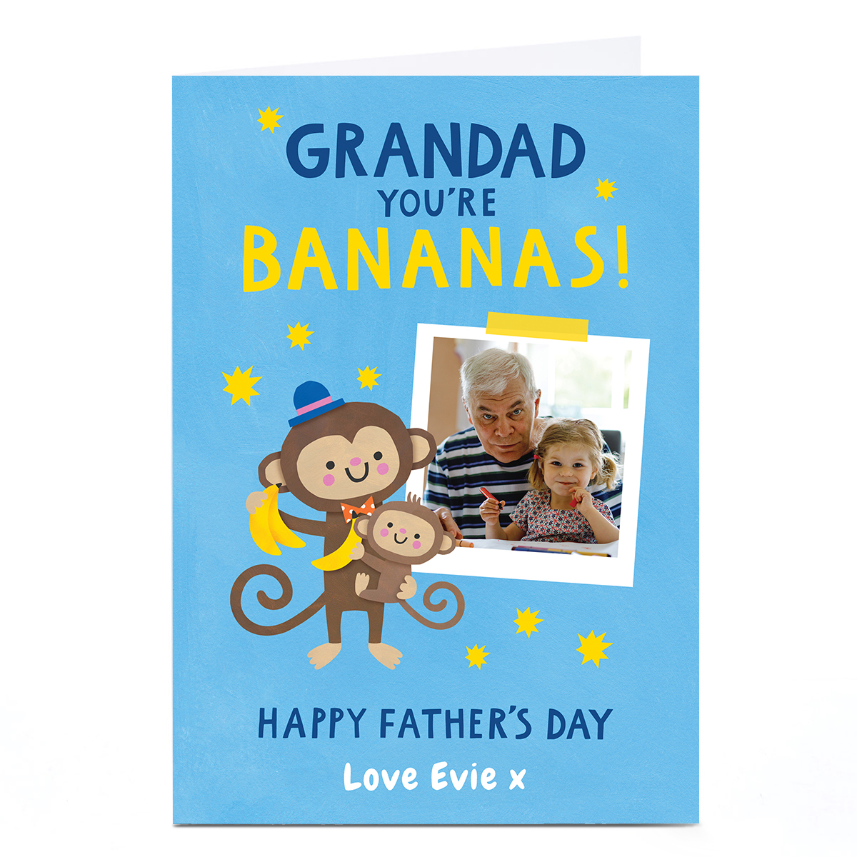 Photo Lemon & Sugar Father's Day Card - You're Bananas, Grandad