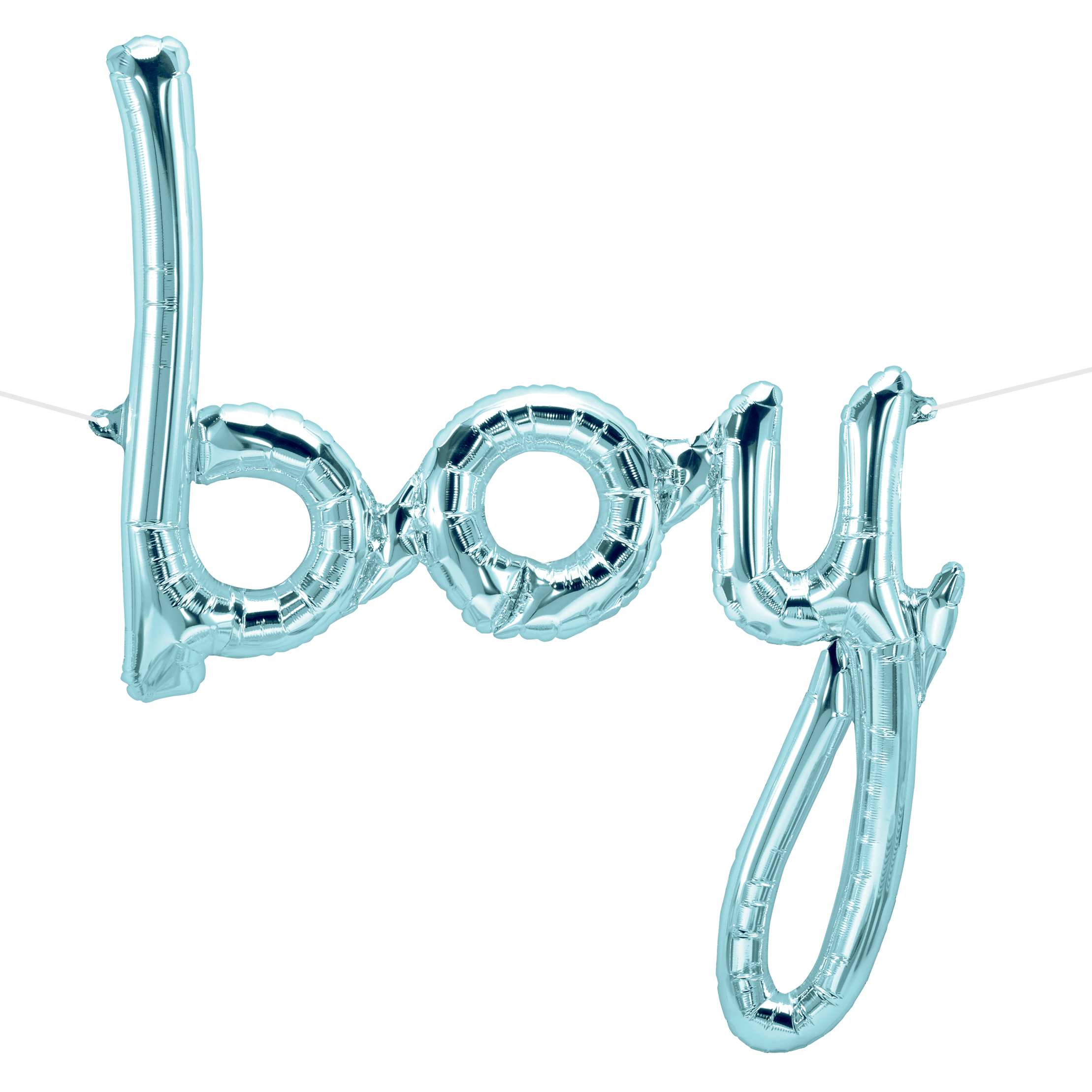 42-Inch Pastel Blue Script Balloon - Boy