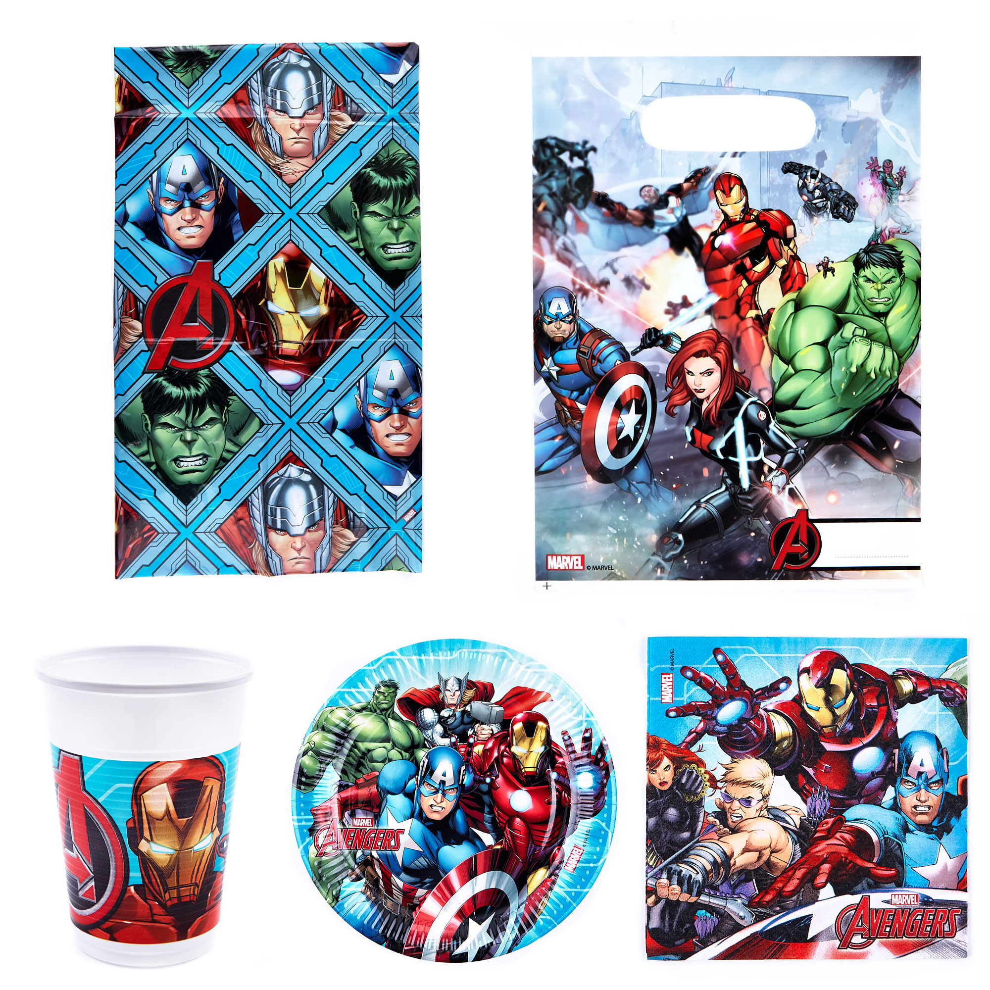 Marvel Avengers Party Tableware Bundle - 16 Guests