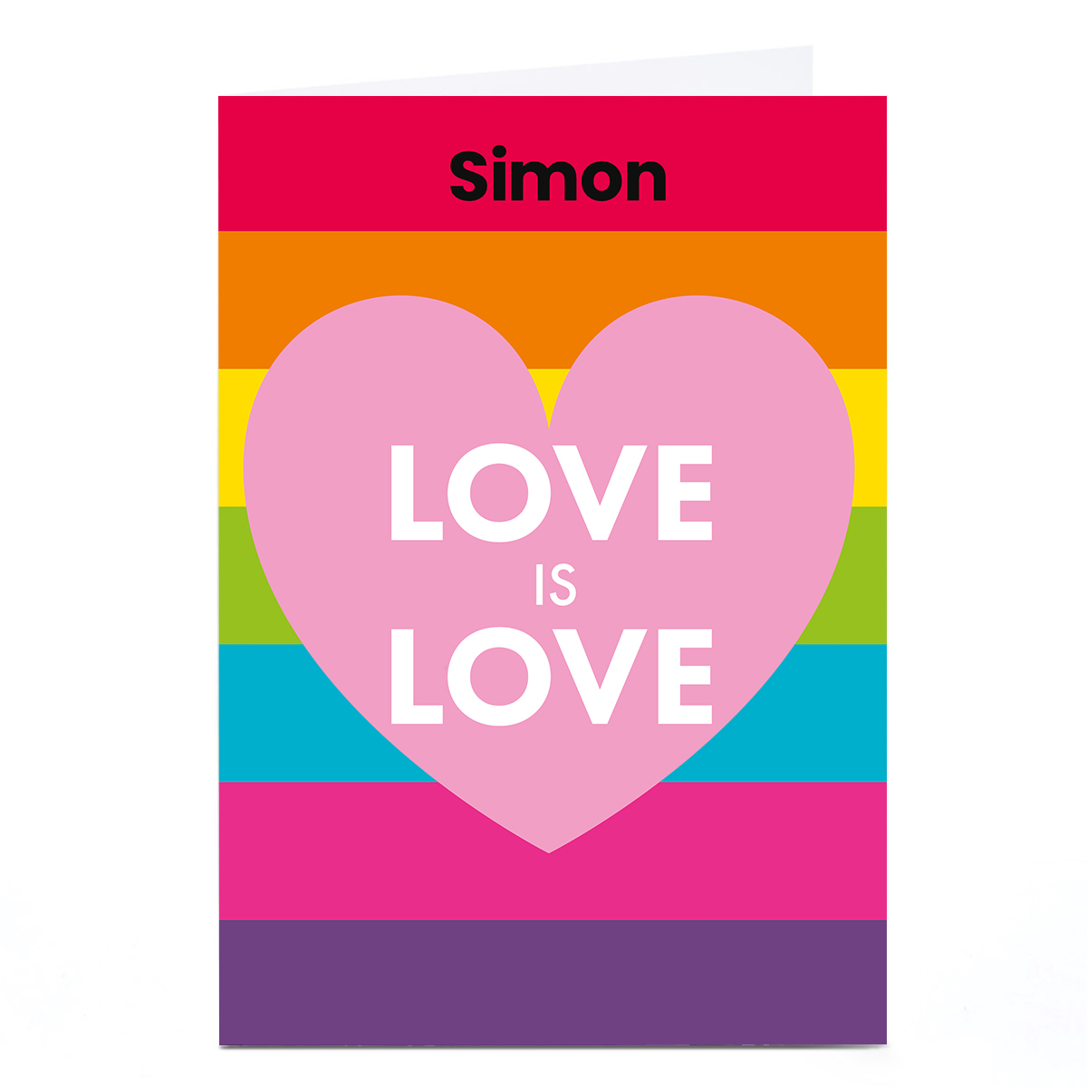 Personalised Hello Munki Valentine's Day Card -  Love is Love