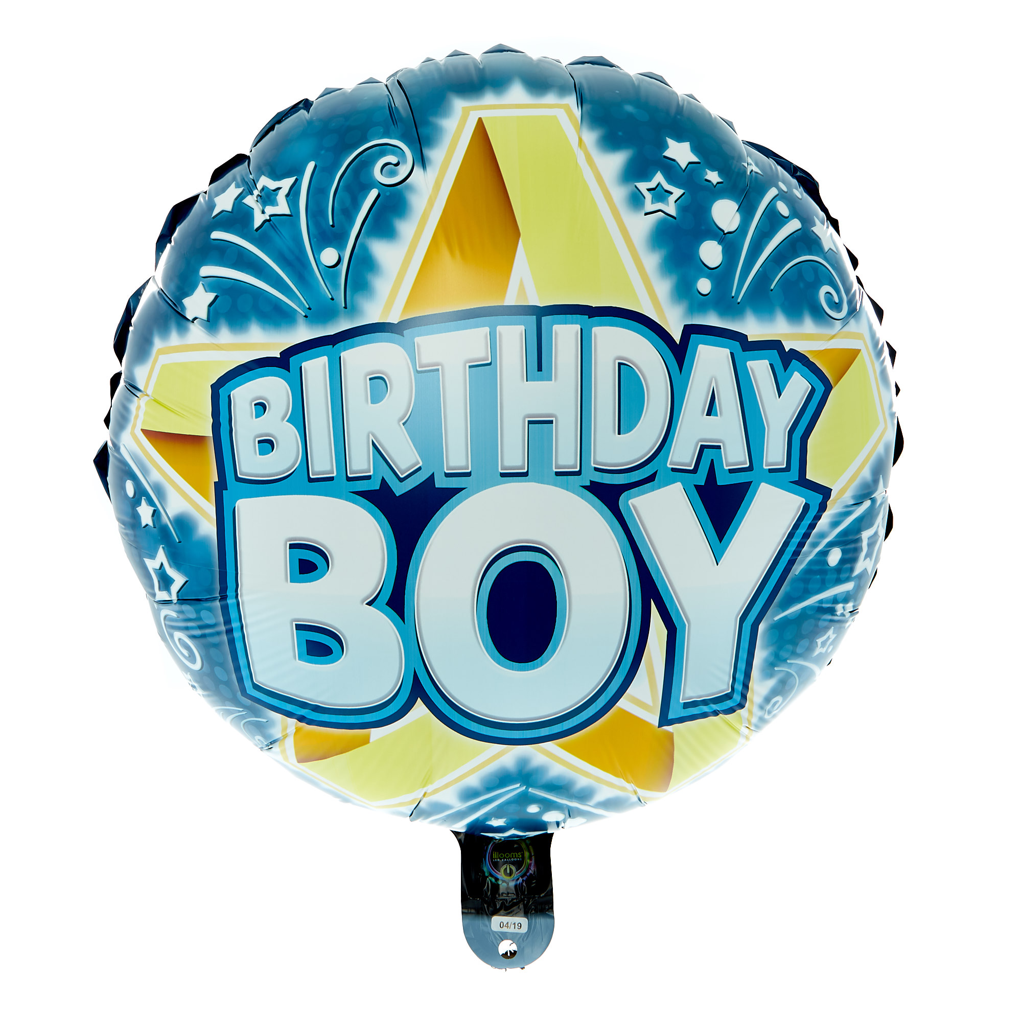 Birthday Boy Light-Up LED 22-Inch Foil Helium Balloon 