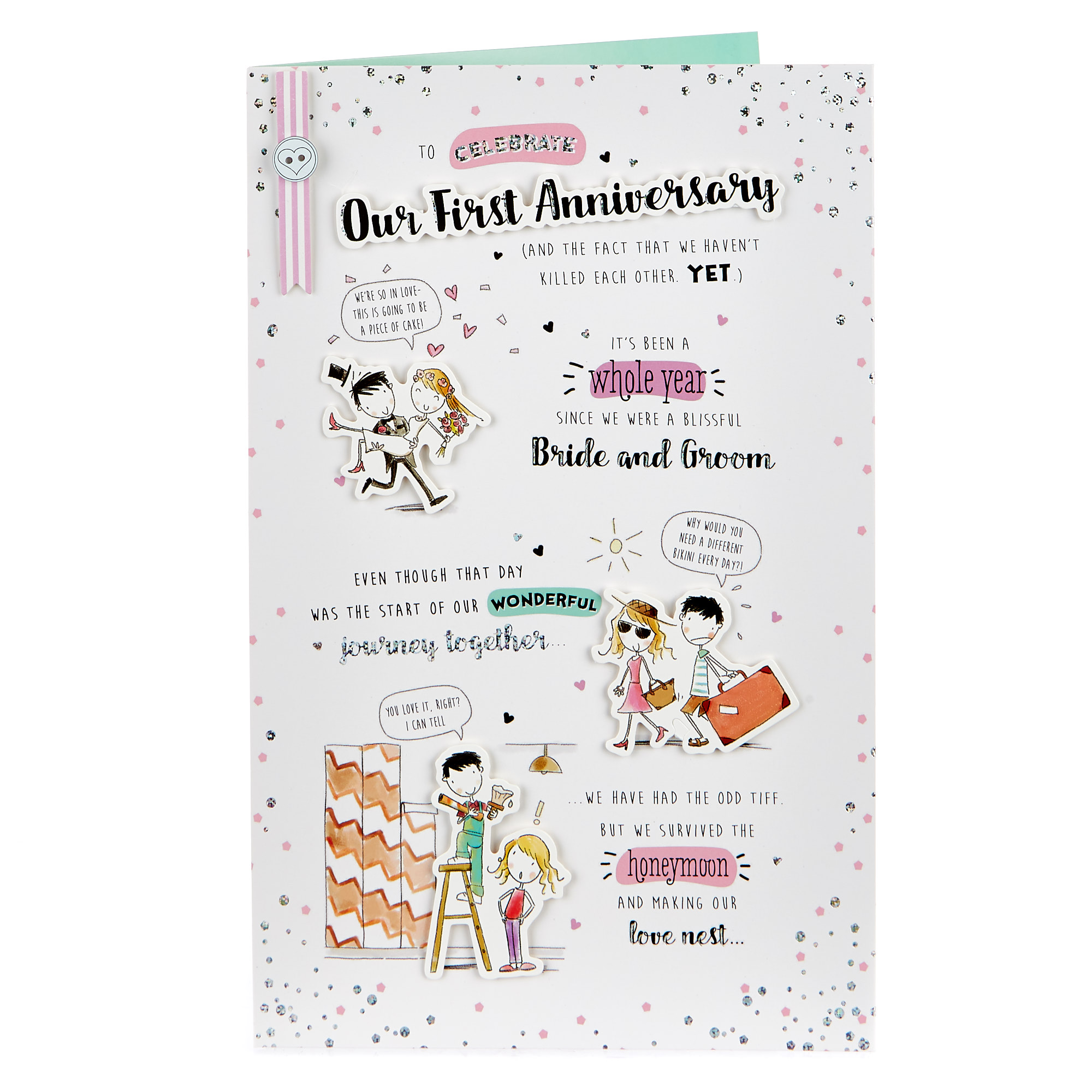 1st Anniversary Card - It's Been A Whole Year!
