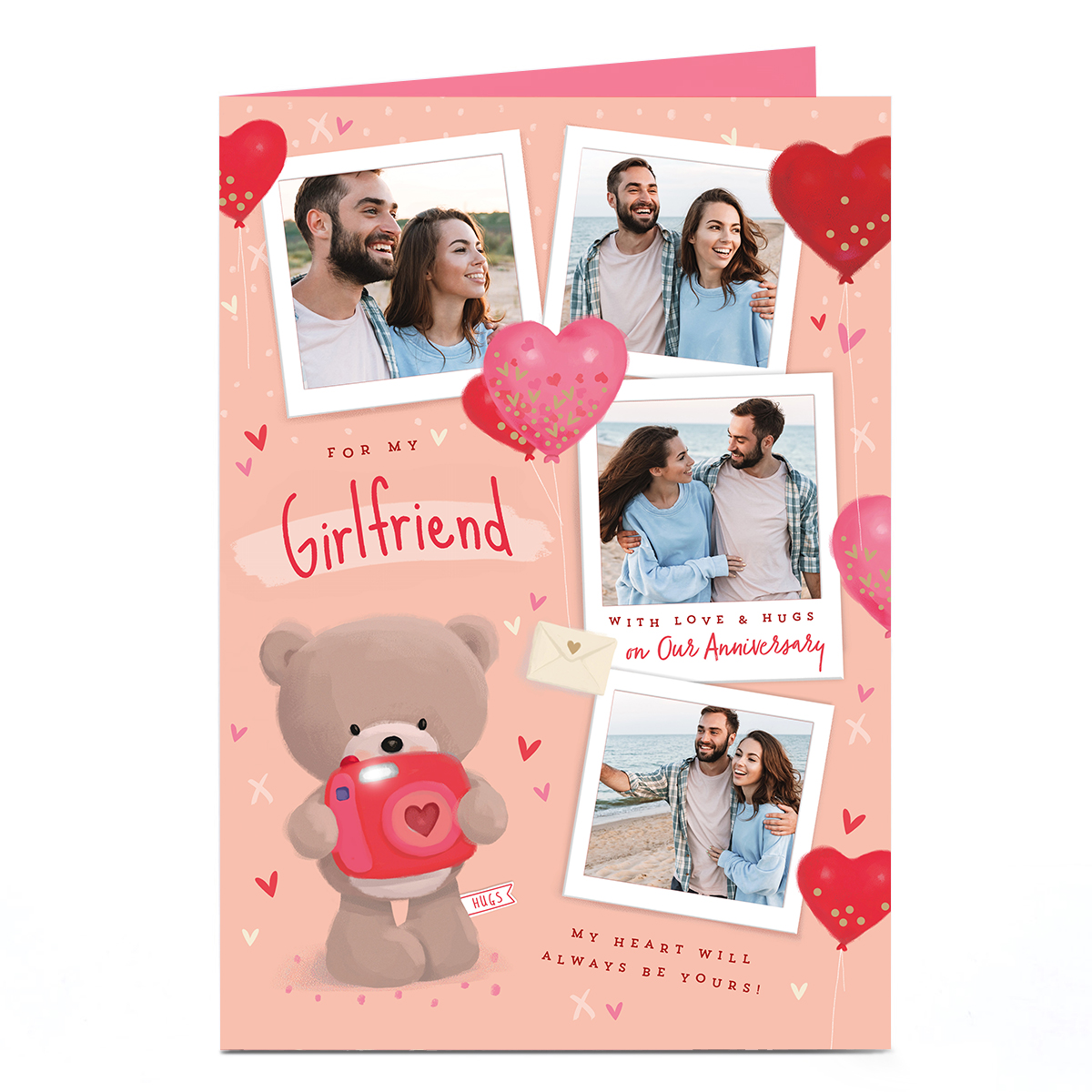 Photo Hugs Bear Anniversary Card - Always Be Yours