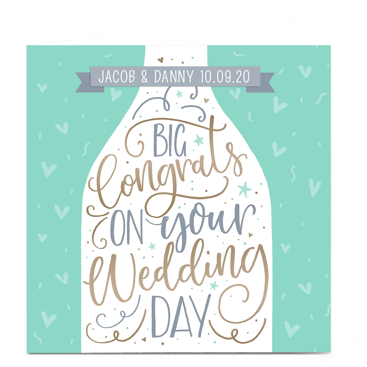 Personalised Nikki Whiston Wedding Card - Big Congrats 