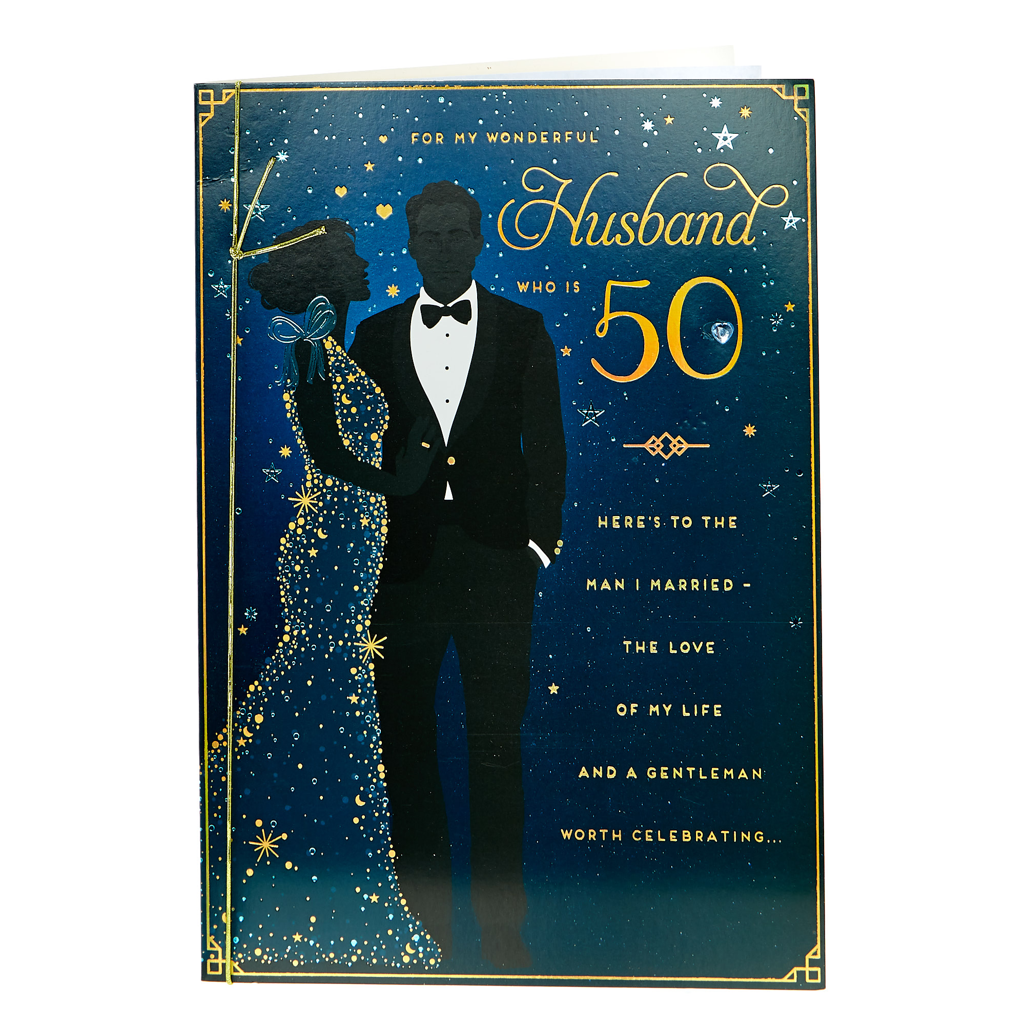 50th Birthday Card - Art Deco Husband