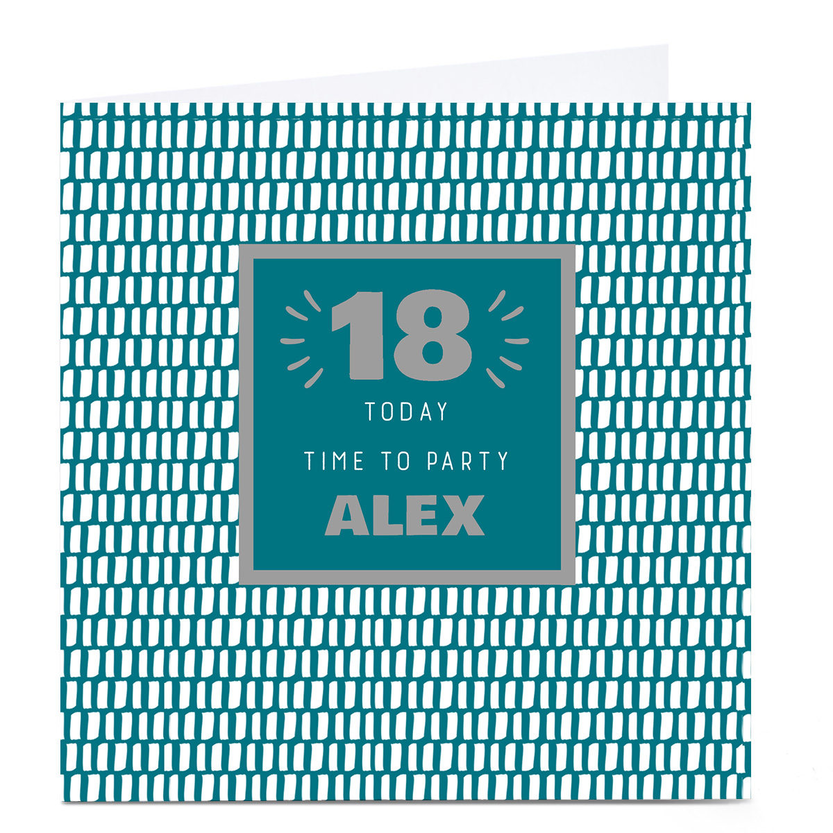 Personalised 18th Birthday Card - Time To Party Green