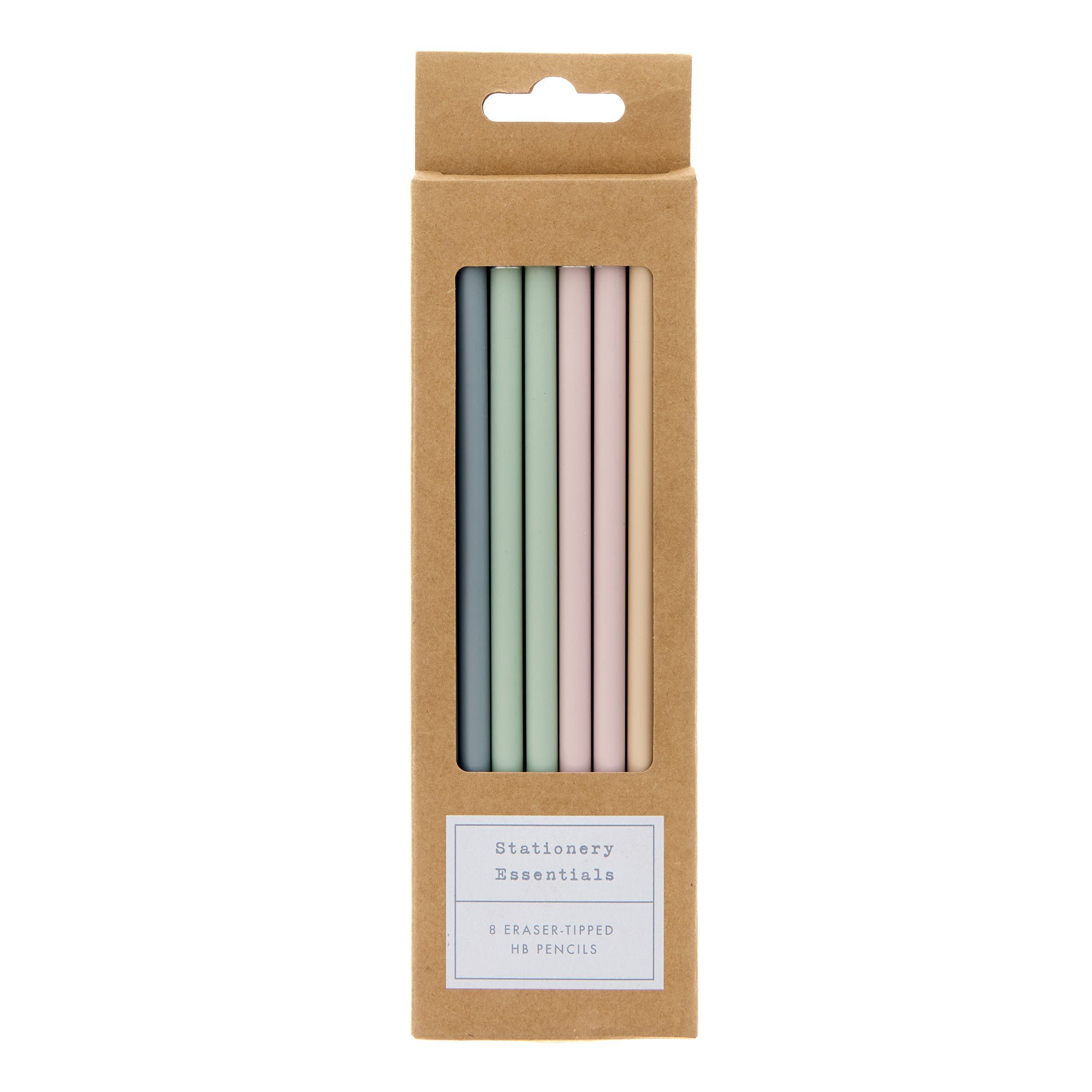 Stationery Essentials Eraser-Tipped HB Pencils - Pack of 6