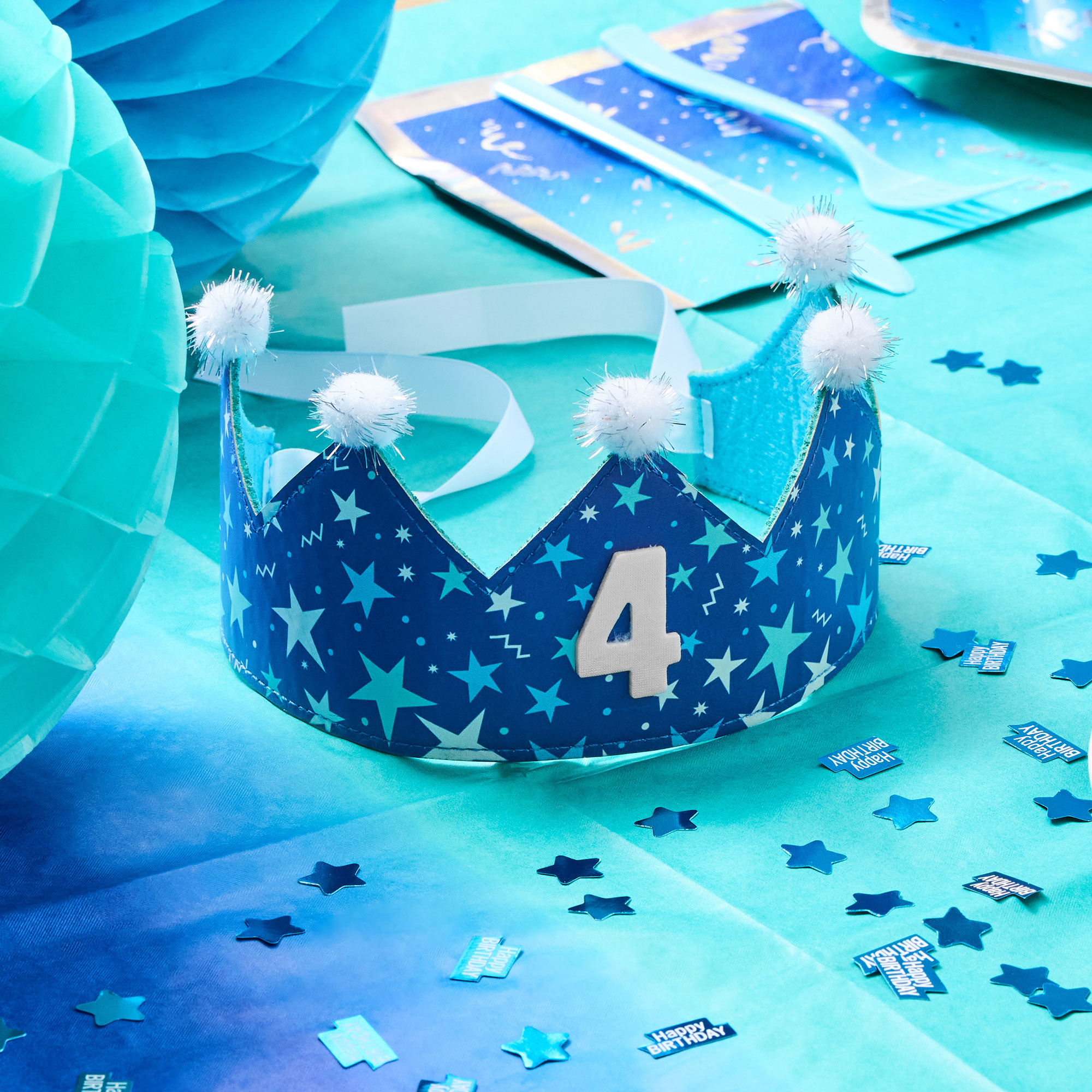 Blue Personalised Age Crown