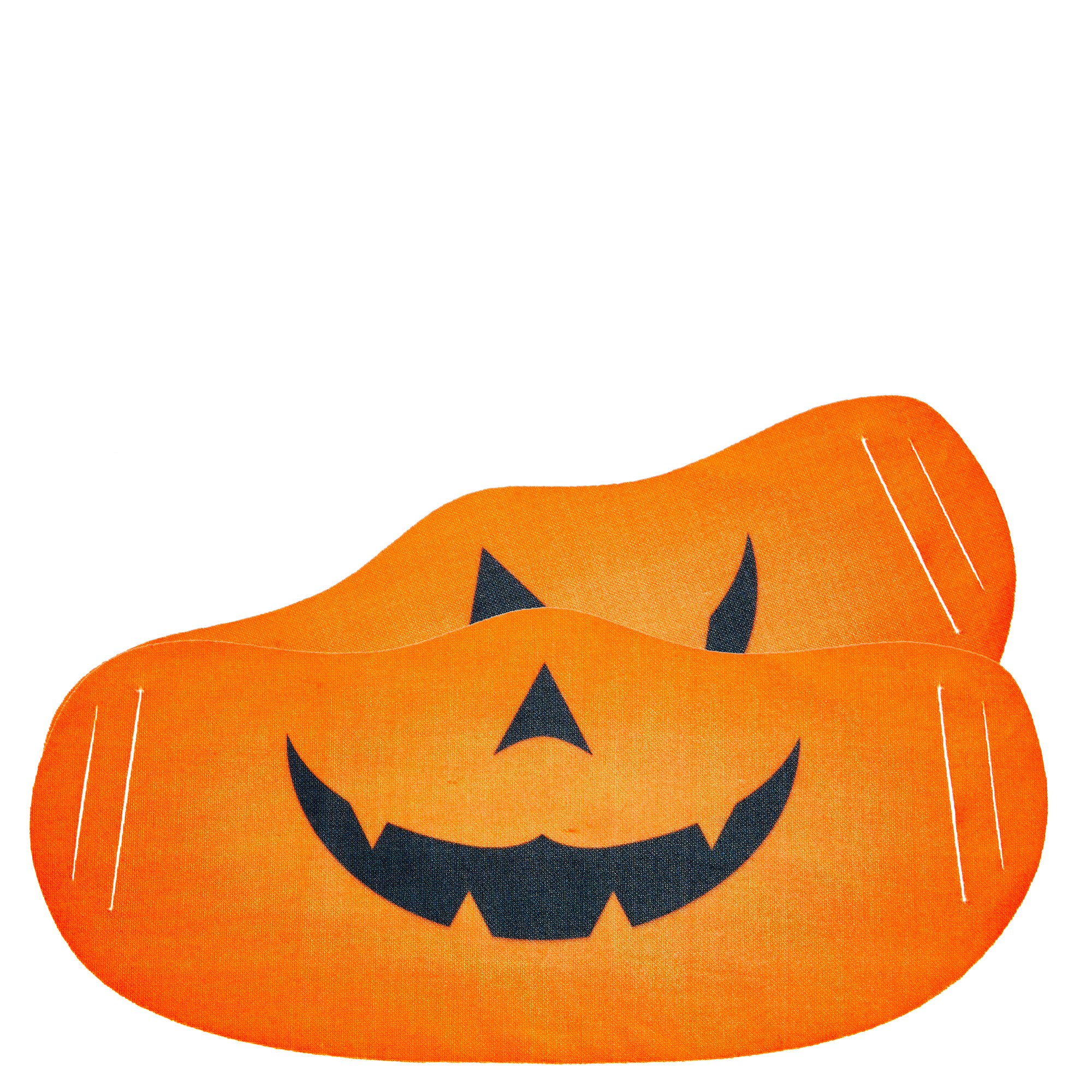 Washable Pumpkin Face Coverings - Pack Of 2 