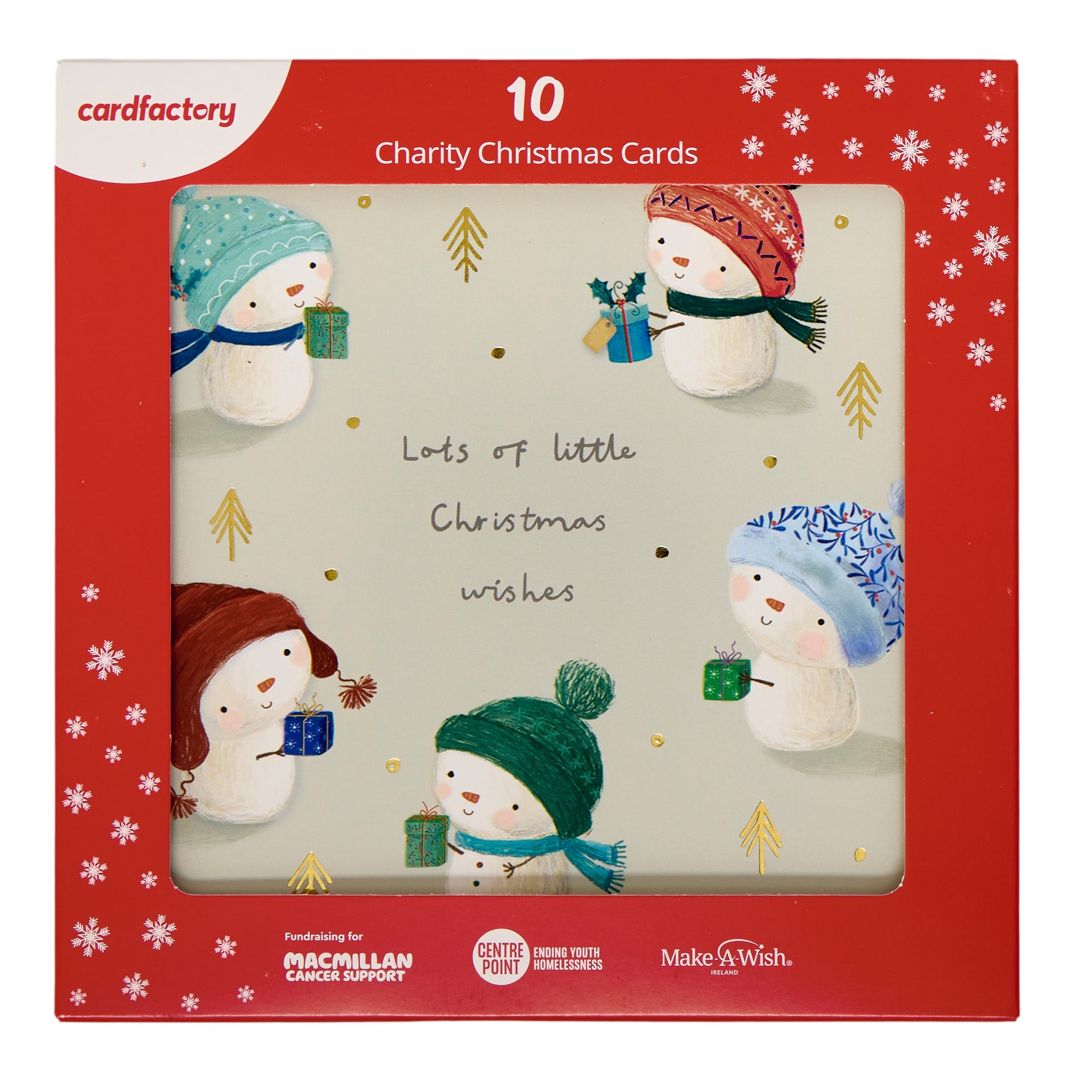 10 Square Snowmen Charity Christmas Cards