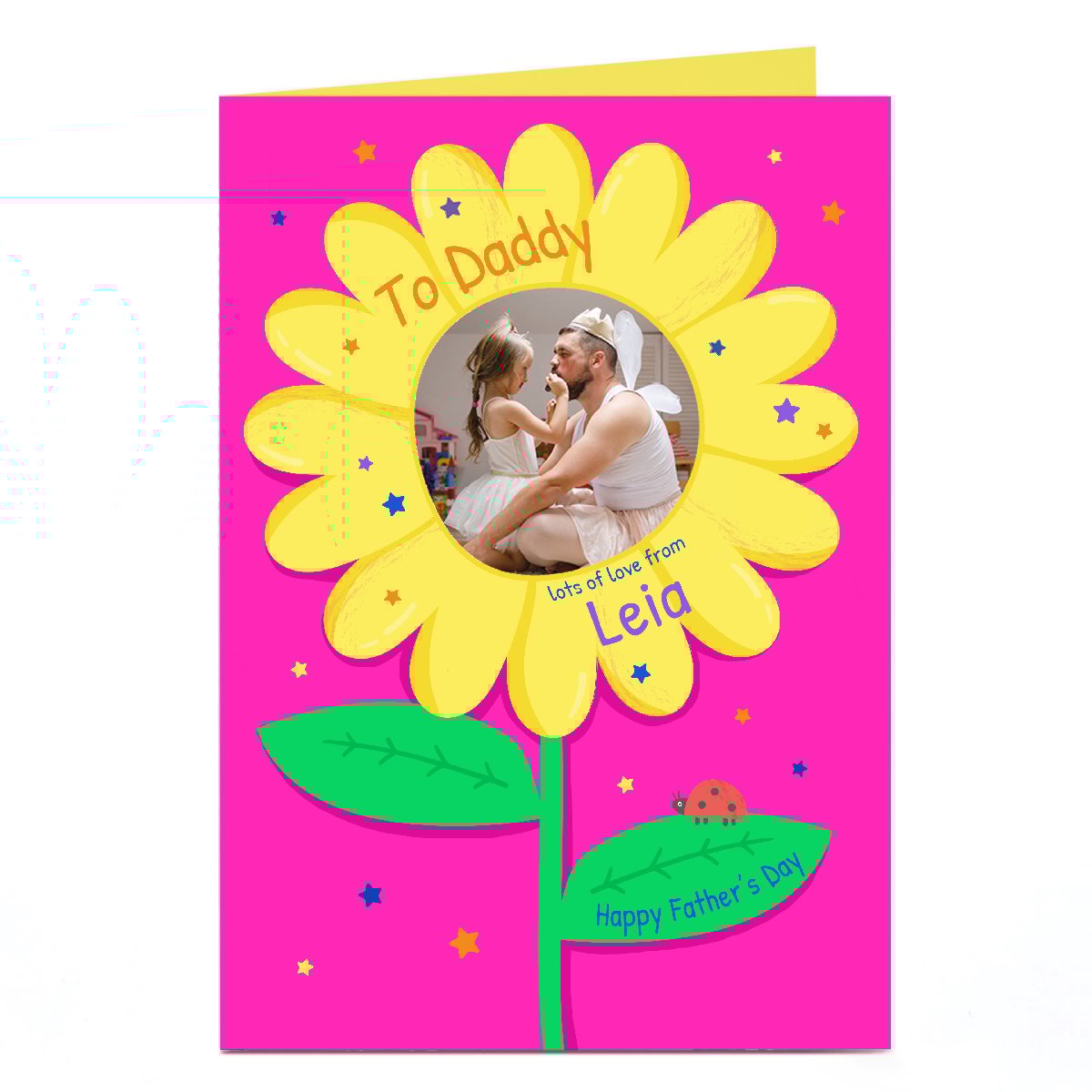 Personalised Father's Day Photo Card - Sunflower