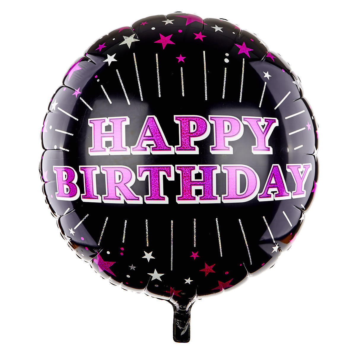 Black & Pink Foil Birthday Balloons
