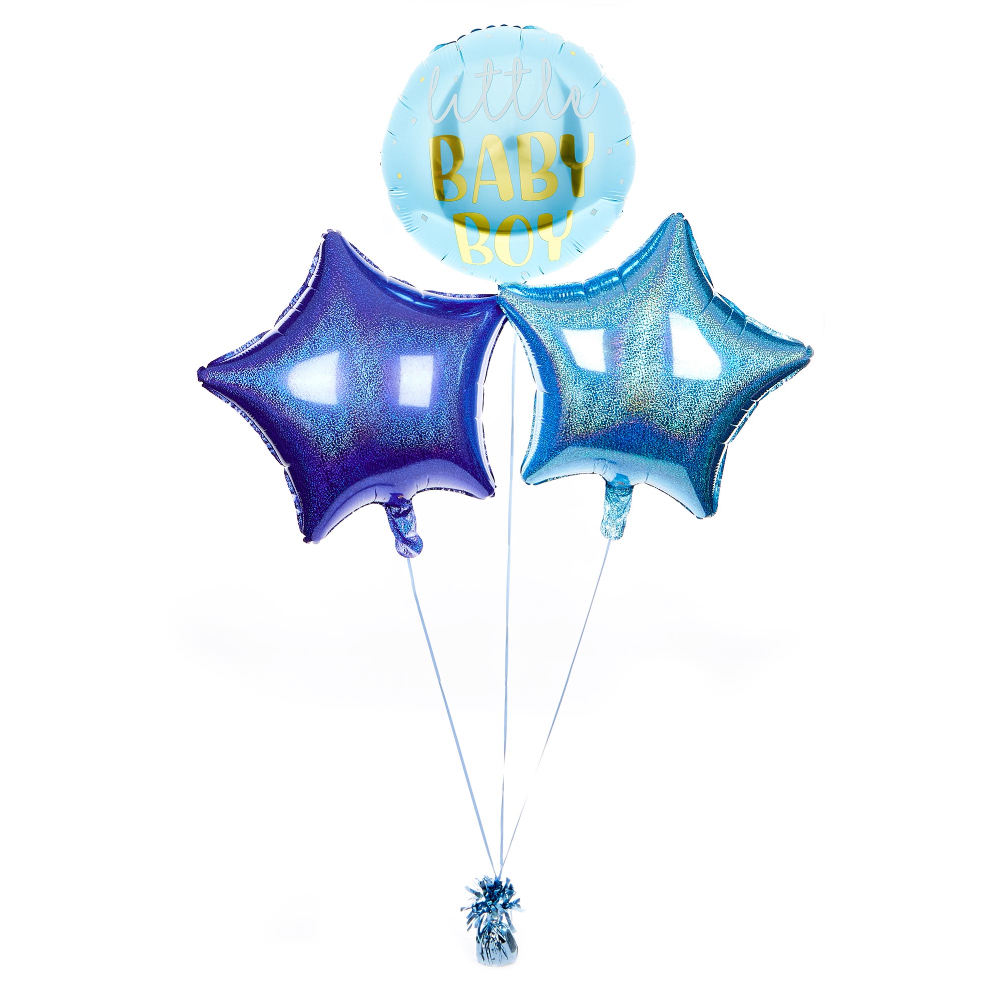 Little Baby Boy Balloon Bouquet - DELIVERED INFLATED!