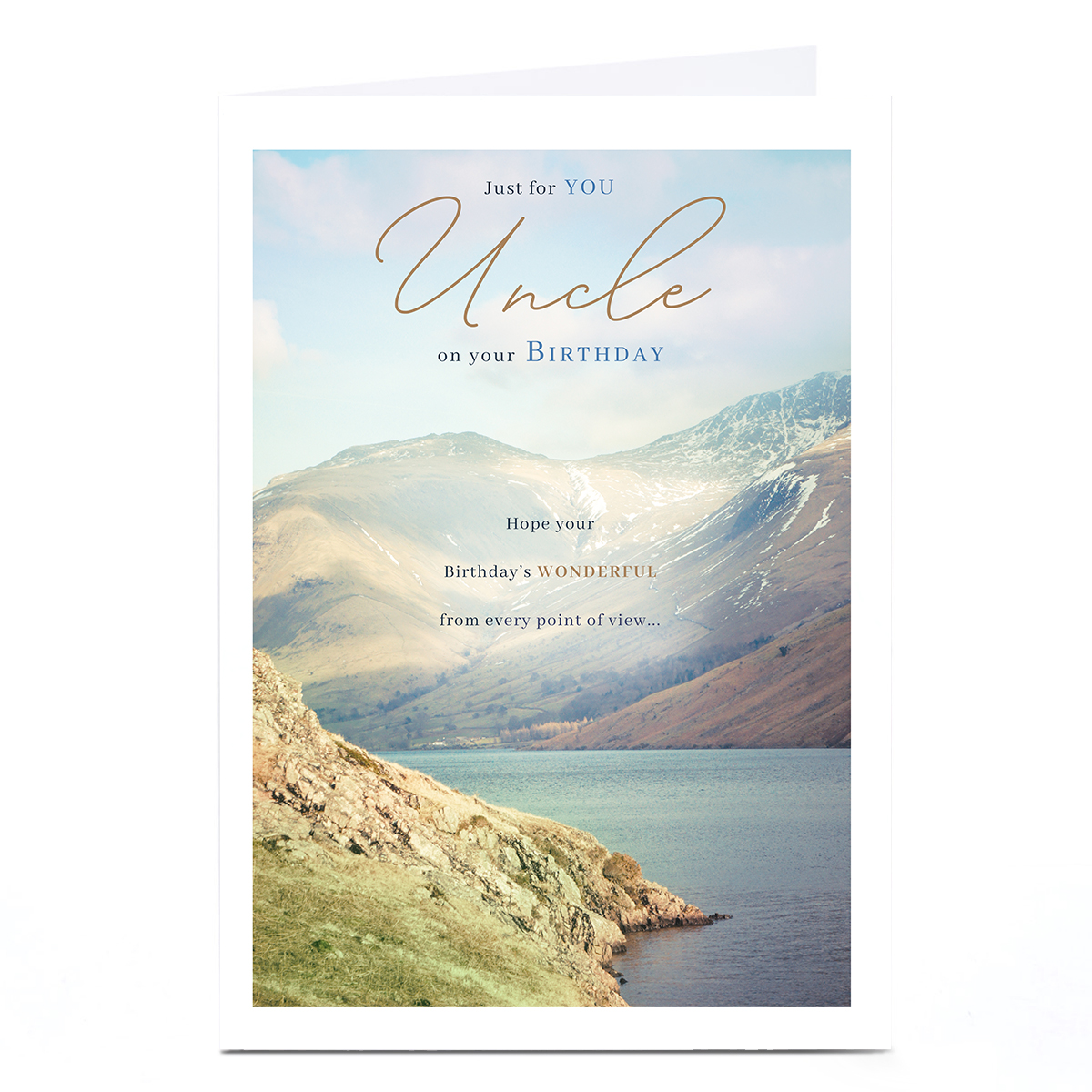 Birthday Card - Wonderful View Mountain Scene, Uncle