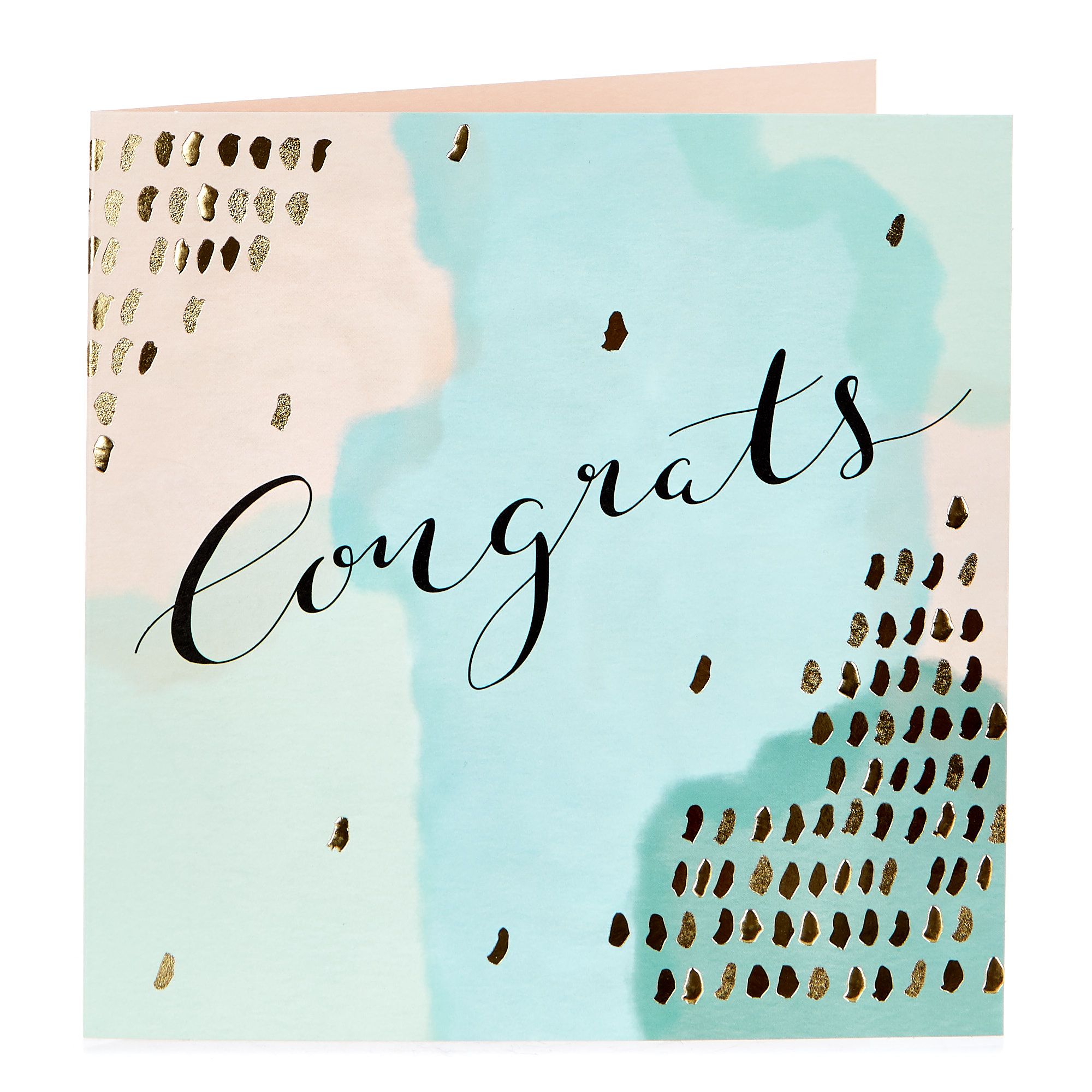 Congratulations Card - Pastels & Gold