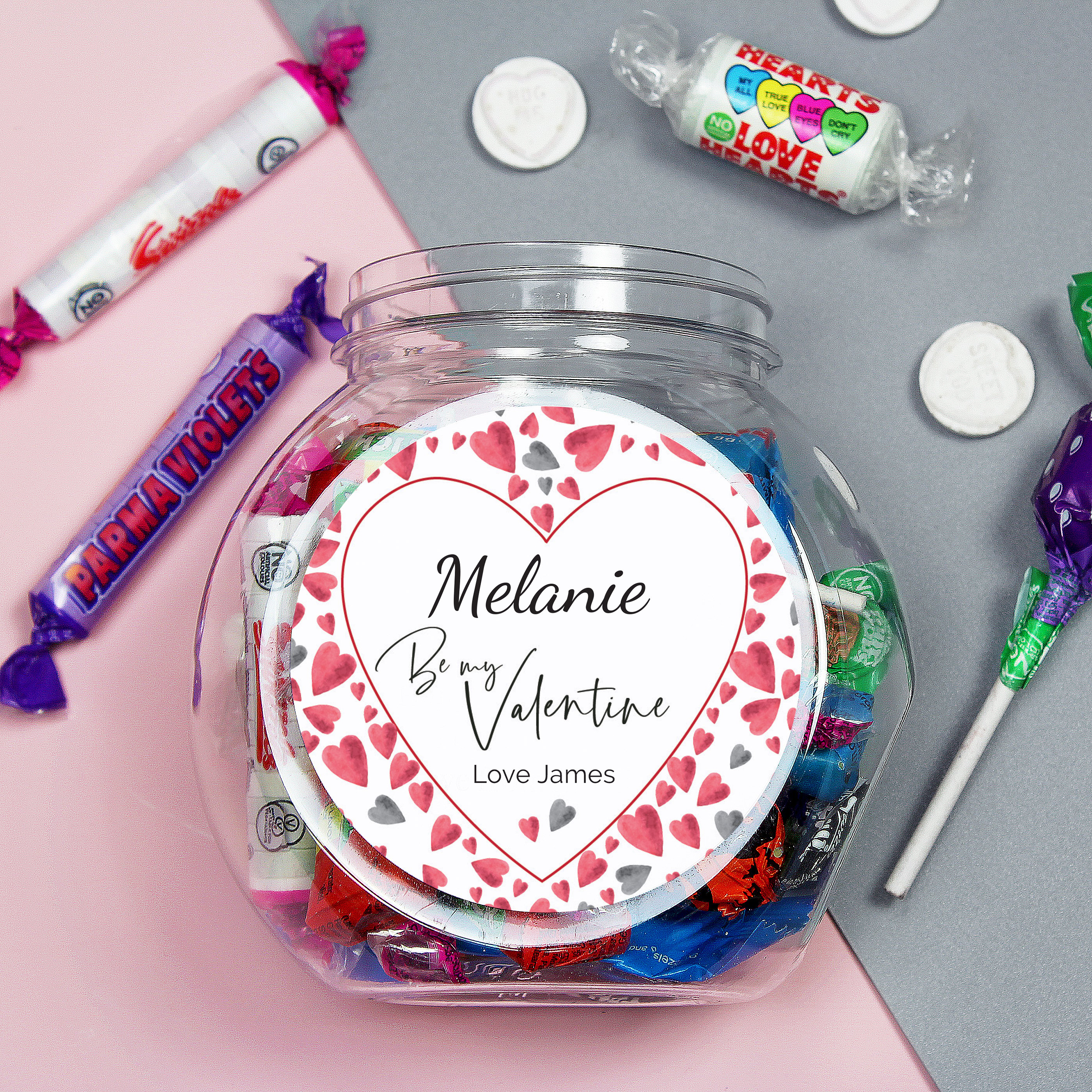 Personalised Swizzles Matlow Valentine's Sweet Jar