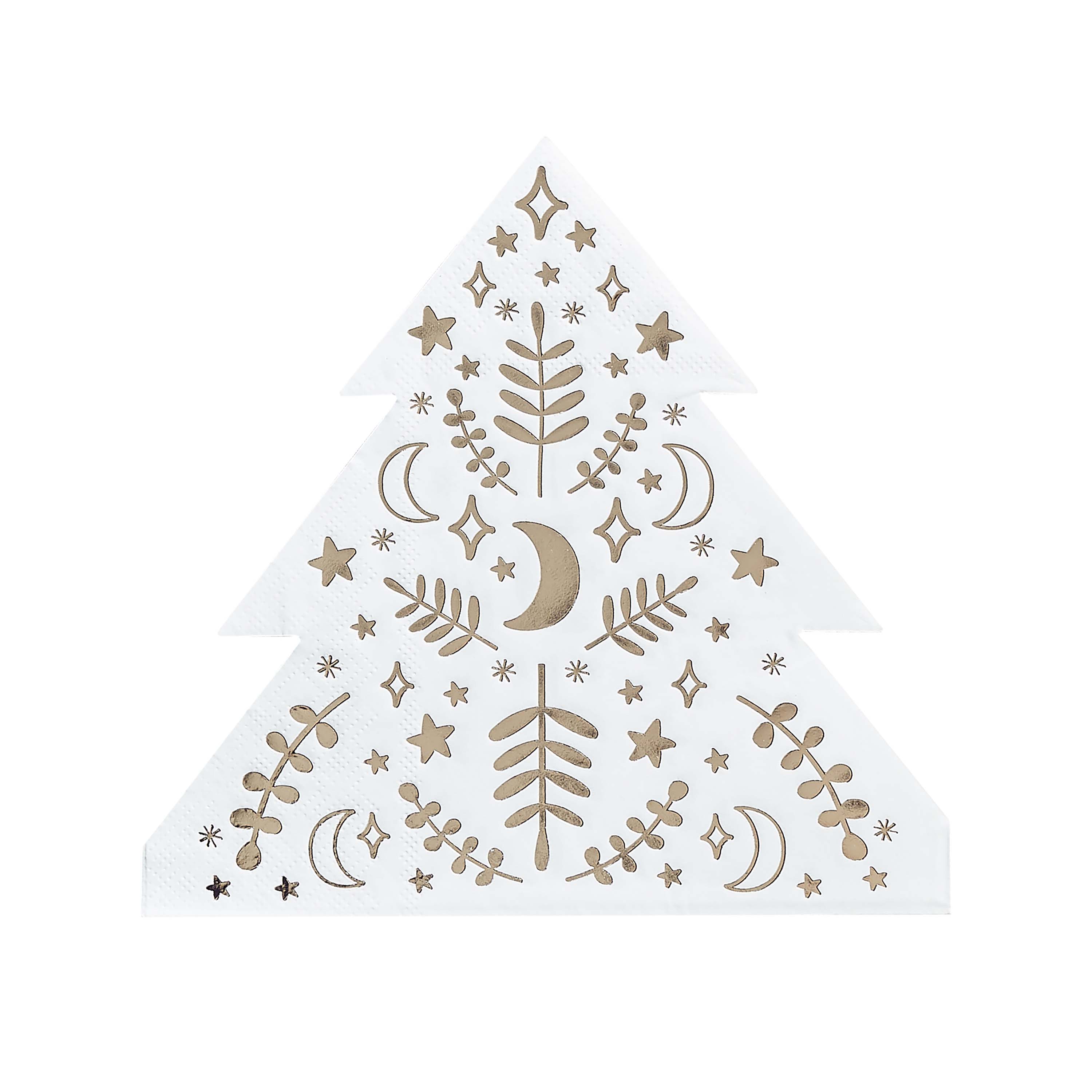 Christmas Tree Paper Napkins - Pack of 16