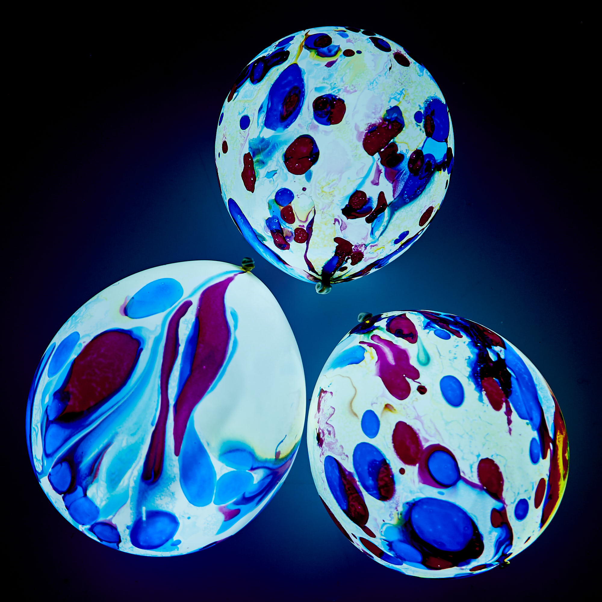 Latex Illooms Marble Light-Up Balloons - Pack of 5