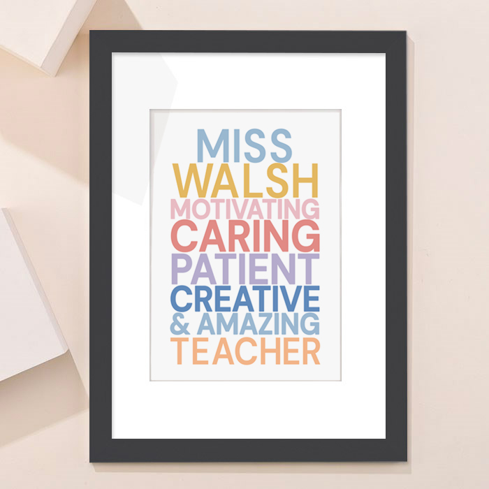 Personalised Motivating Caring Portrait Print