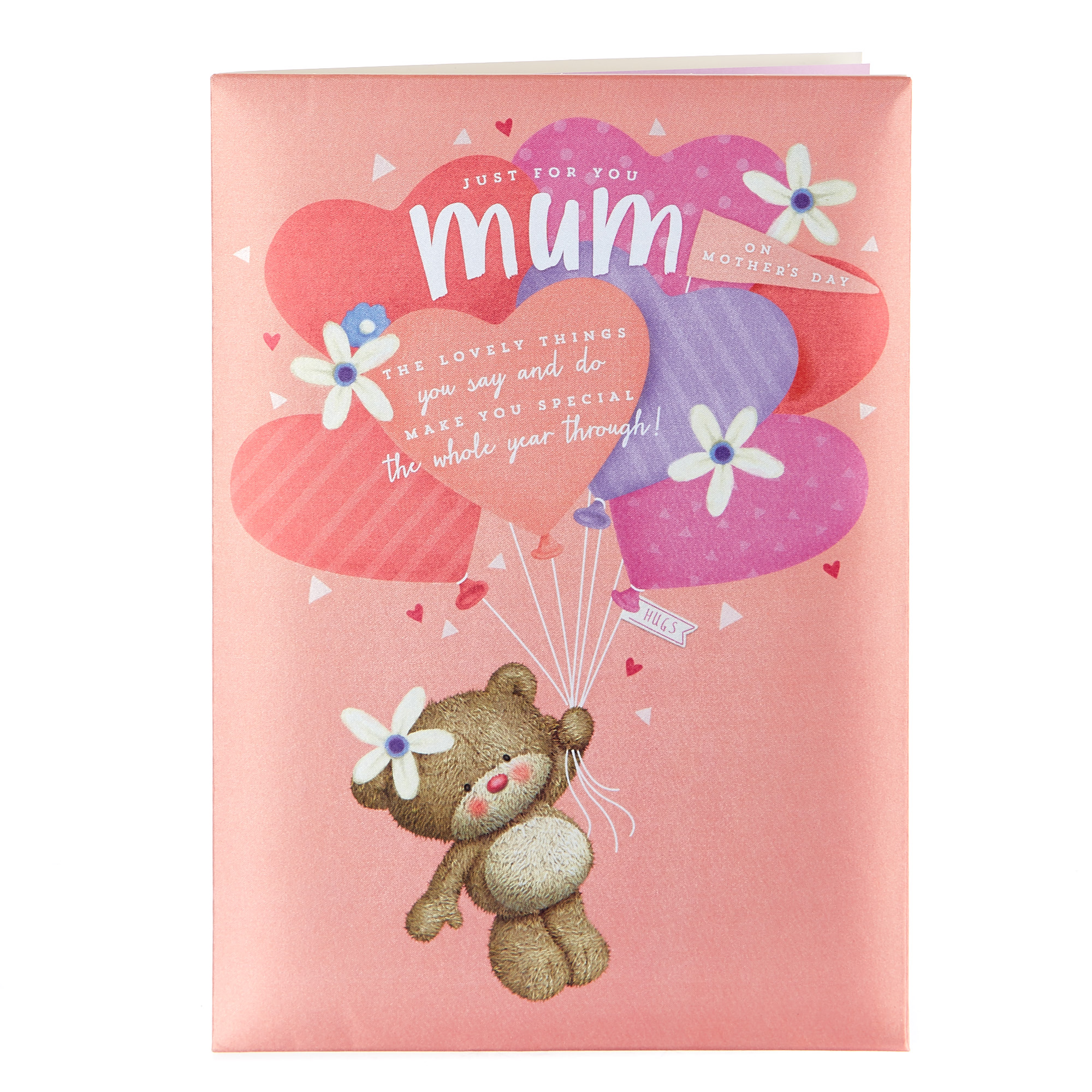 Hugs Bear Satin Collection Mother's Day Card - Mum