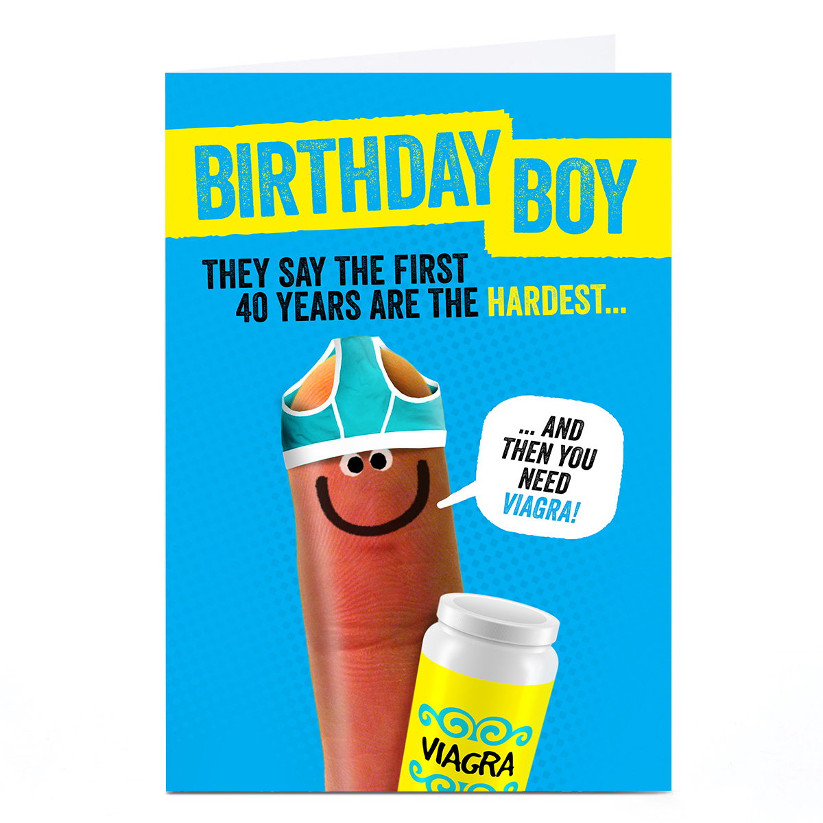 Personalised Finger Quips Birthday Card - The First 40 Years...