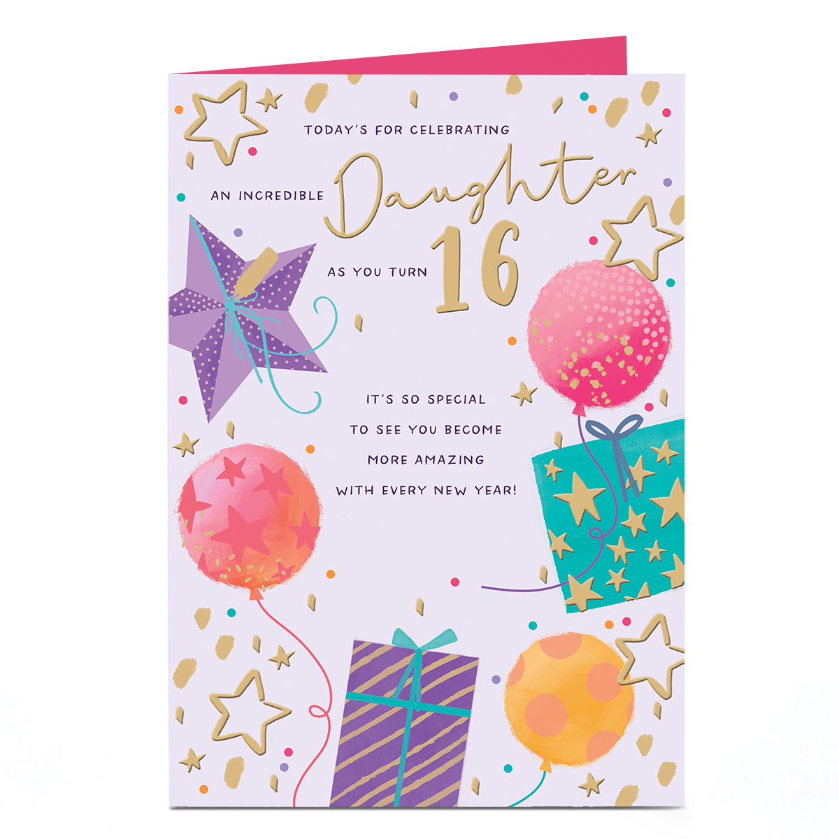 16th Birthday Card - More Amazing Every Year, Daughter