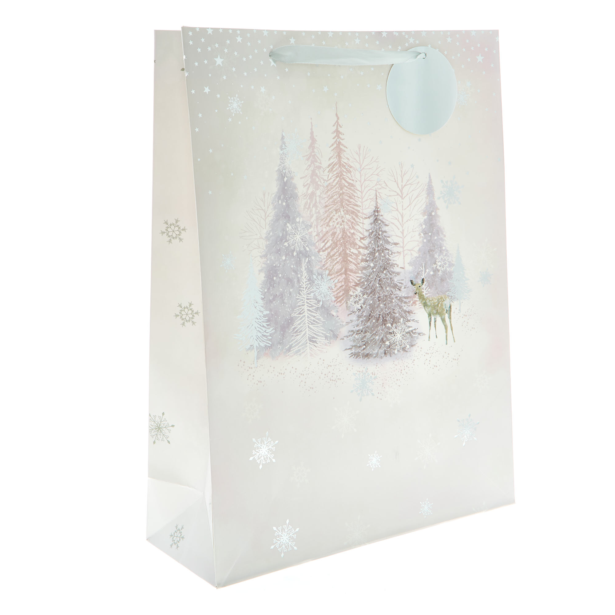 Buy Extra Large Portrait Pink Trees Christmas Gift Bag for GBP 1.69