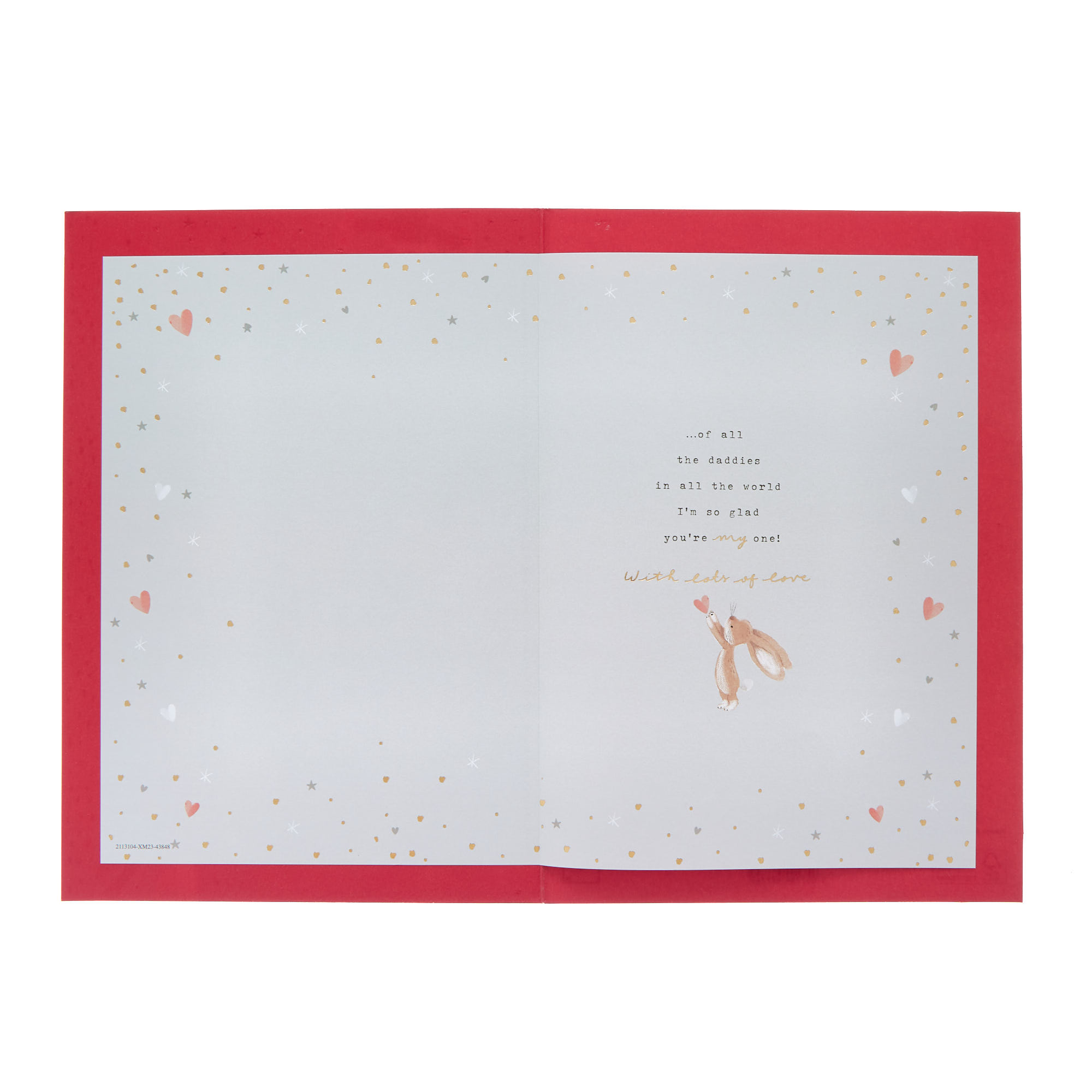 Daddy Festive Bunnies Christmas Card
