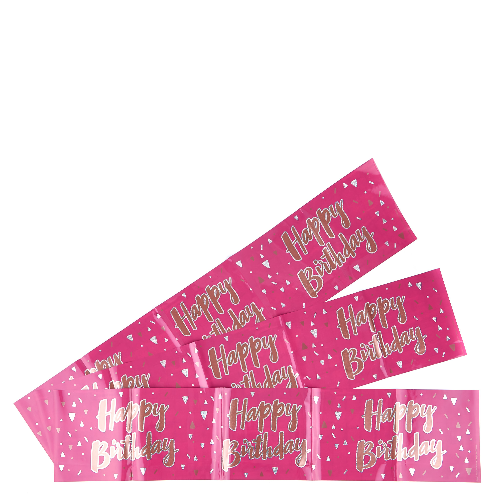 Pink Happy Birthday Party Banners - Pack Of 3 