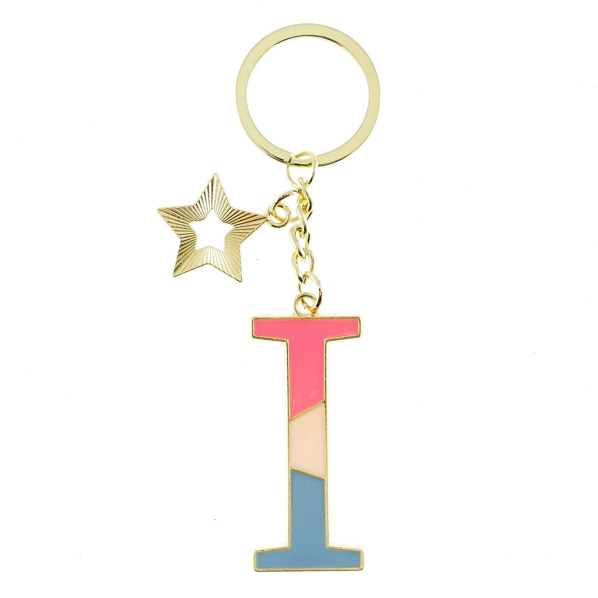 Letter I Alphabet Keyring