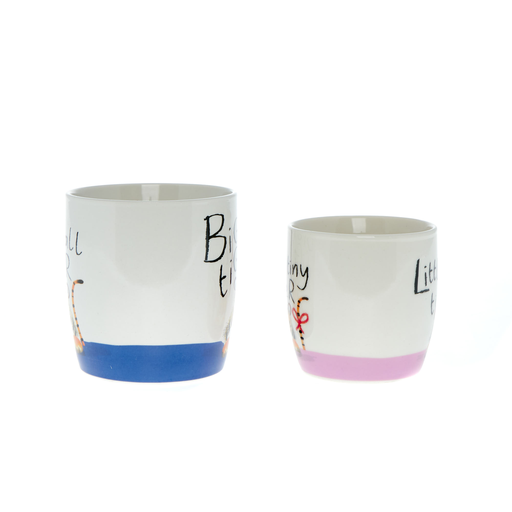 Daddy & Me Pink Tigers Twin Mug Set