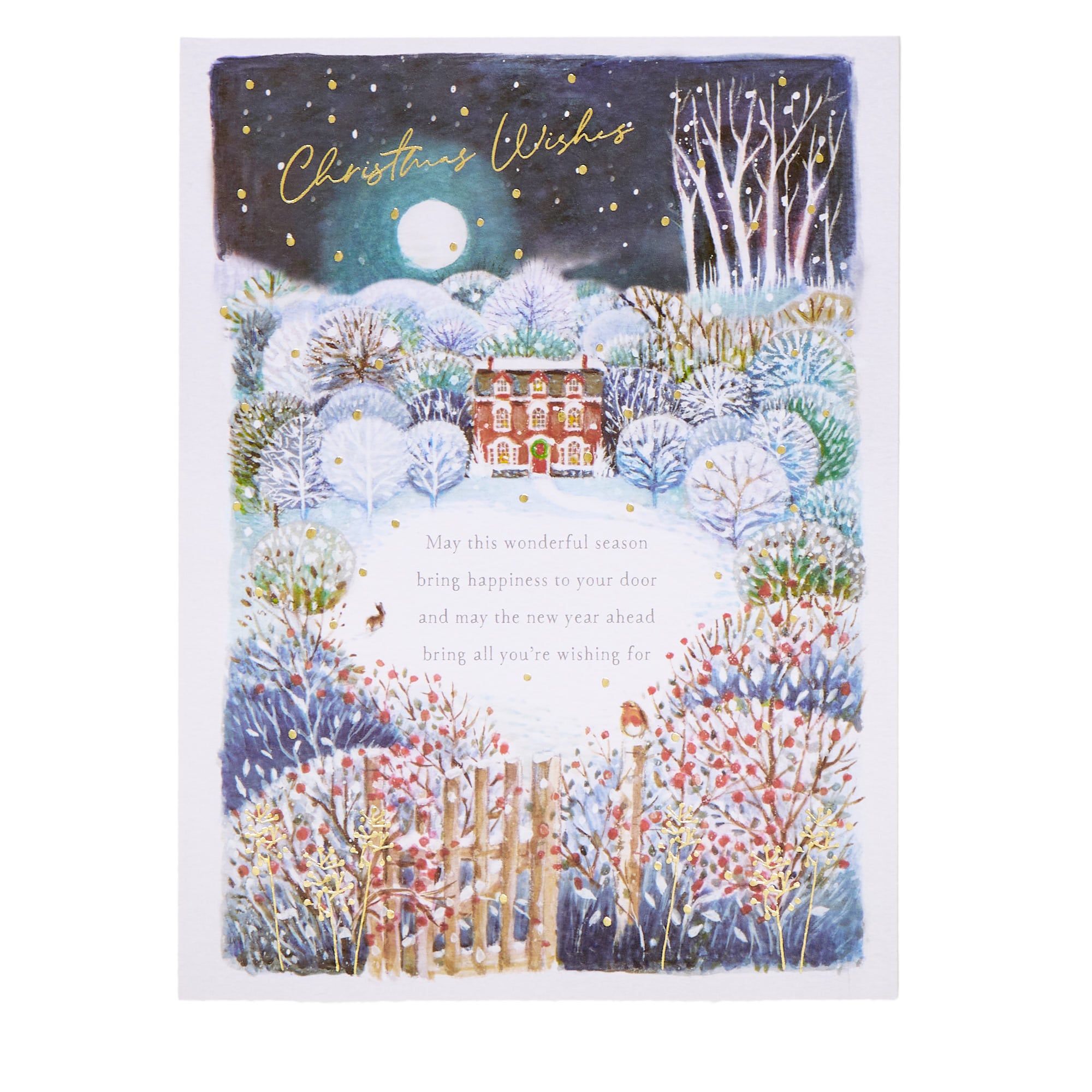 10 Deluxe Snowy Scene Charity Christmas Cards - 2 Designs