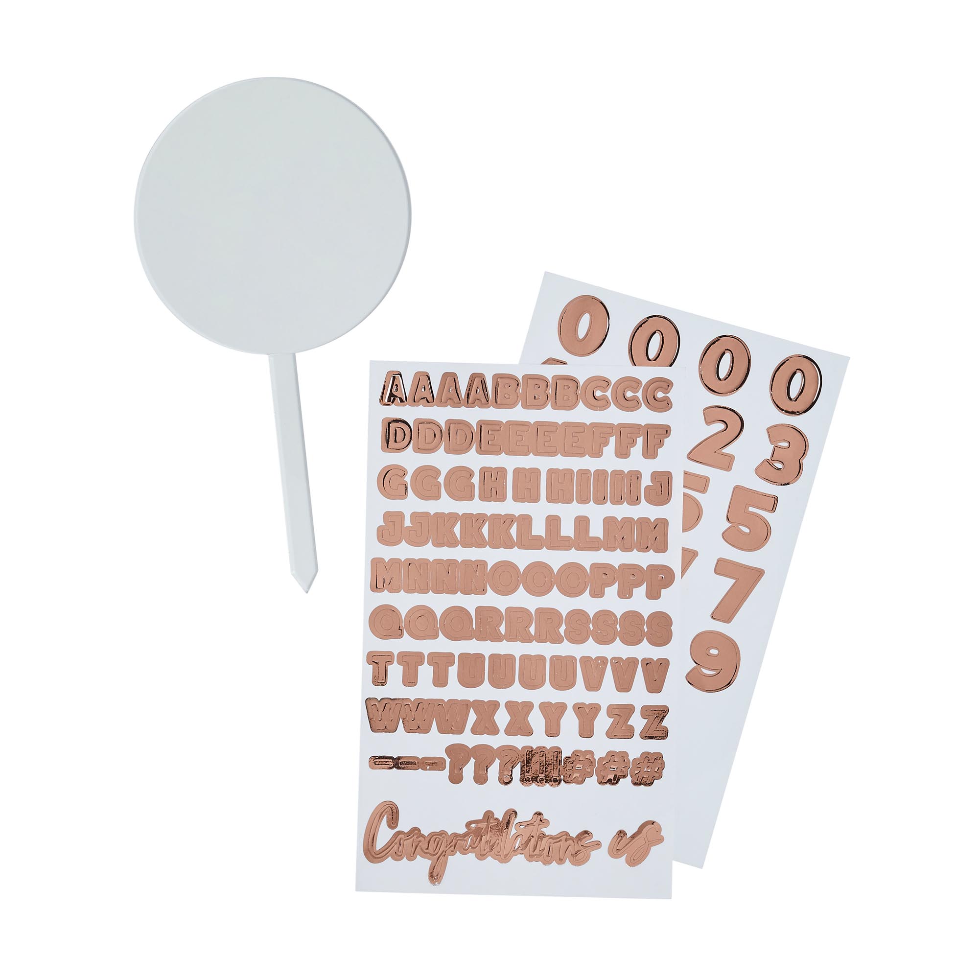 Metallic Customisable Acrylic Cake Topper (3 Colour Options)