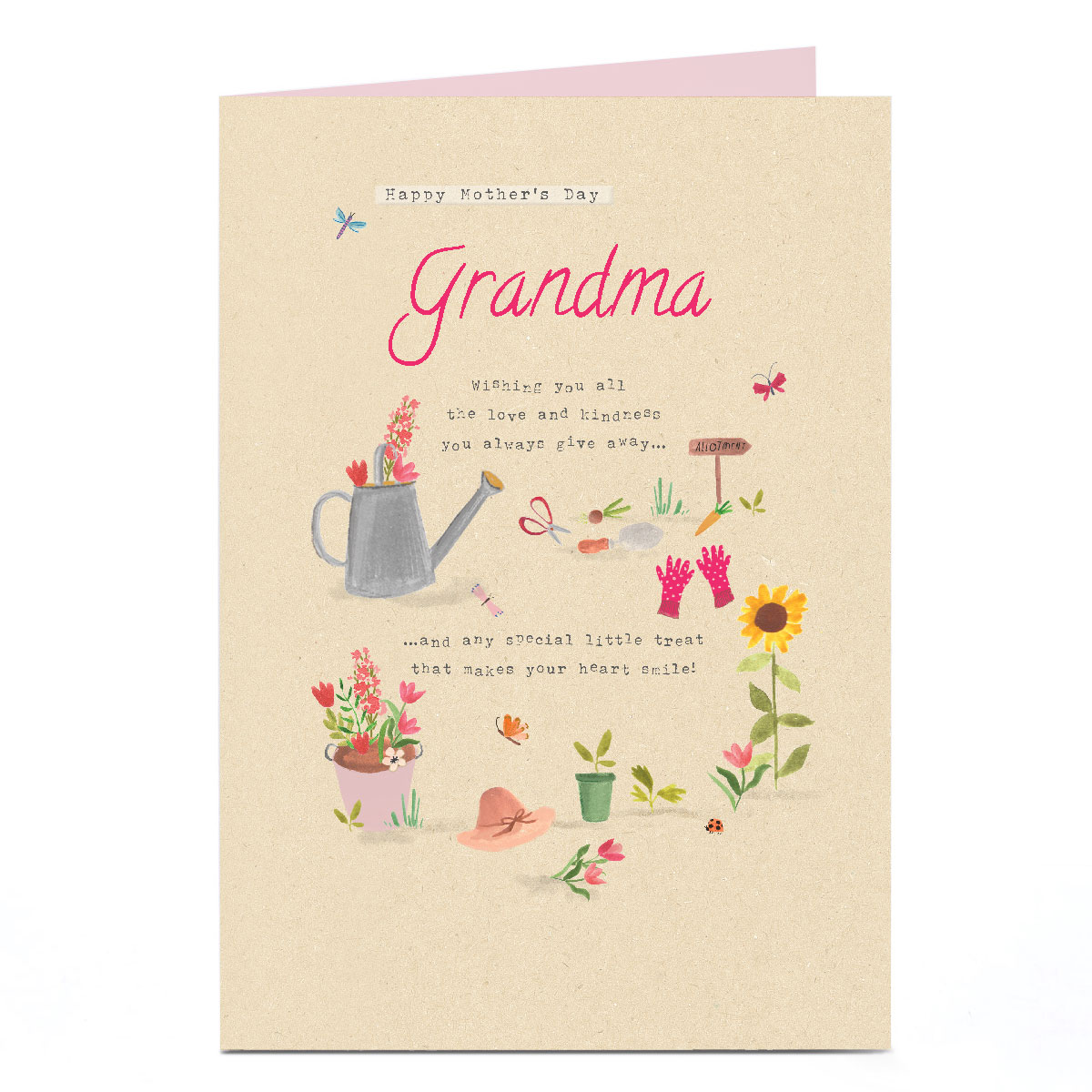 Personalised Mother's Day Card - Gardening Items Grandma