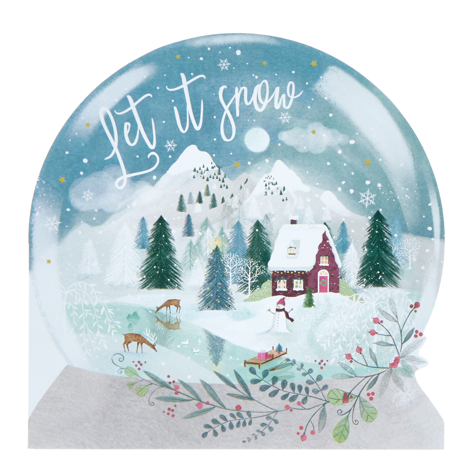 16 Charity Christmas Cards - Snow Globes (2 Designs)