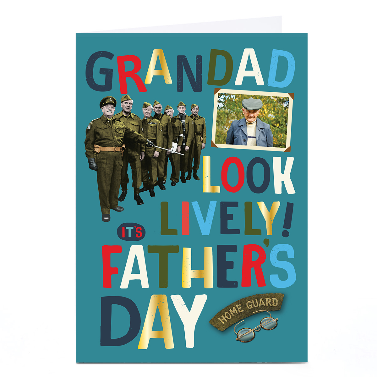 Photo Dad's Army Father's Day Card - Look Lively
