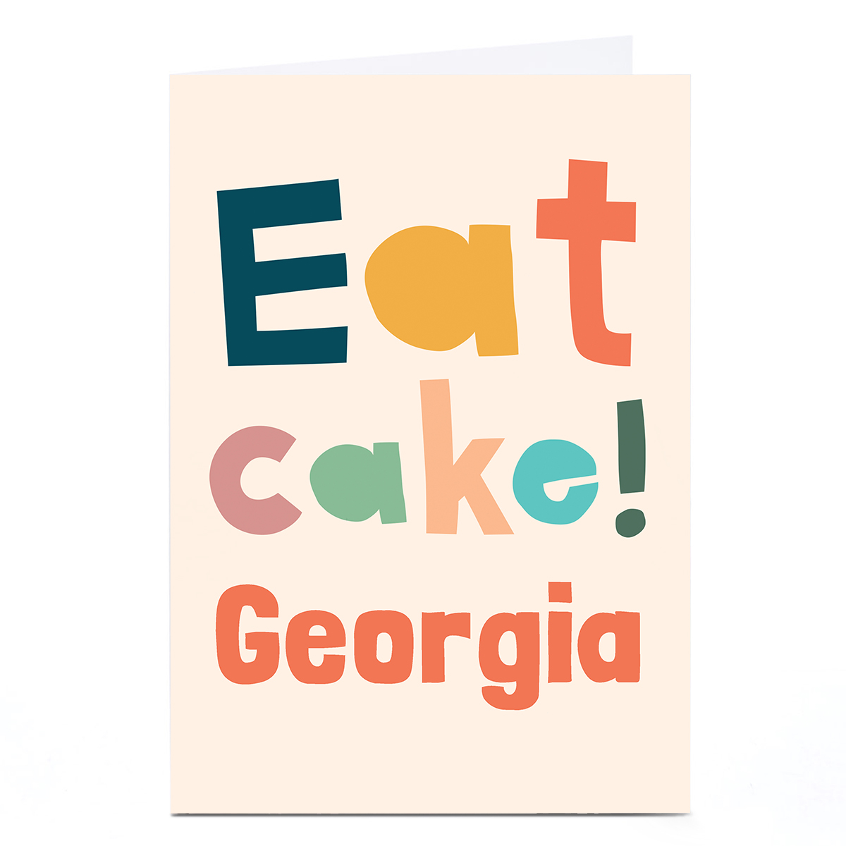 Personalised Hello Munki Card - Eat Cake!