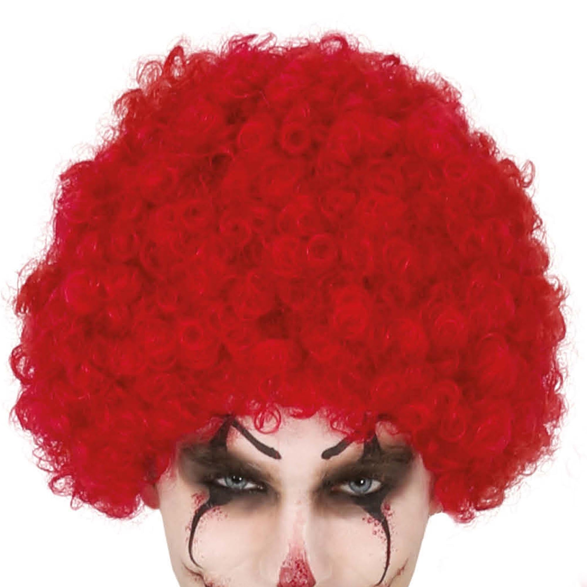 Fancy Dress Burgundy Curly Clown Wig 
