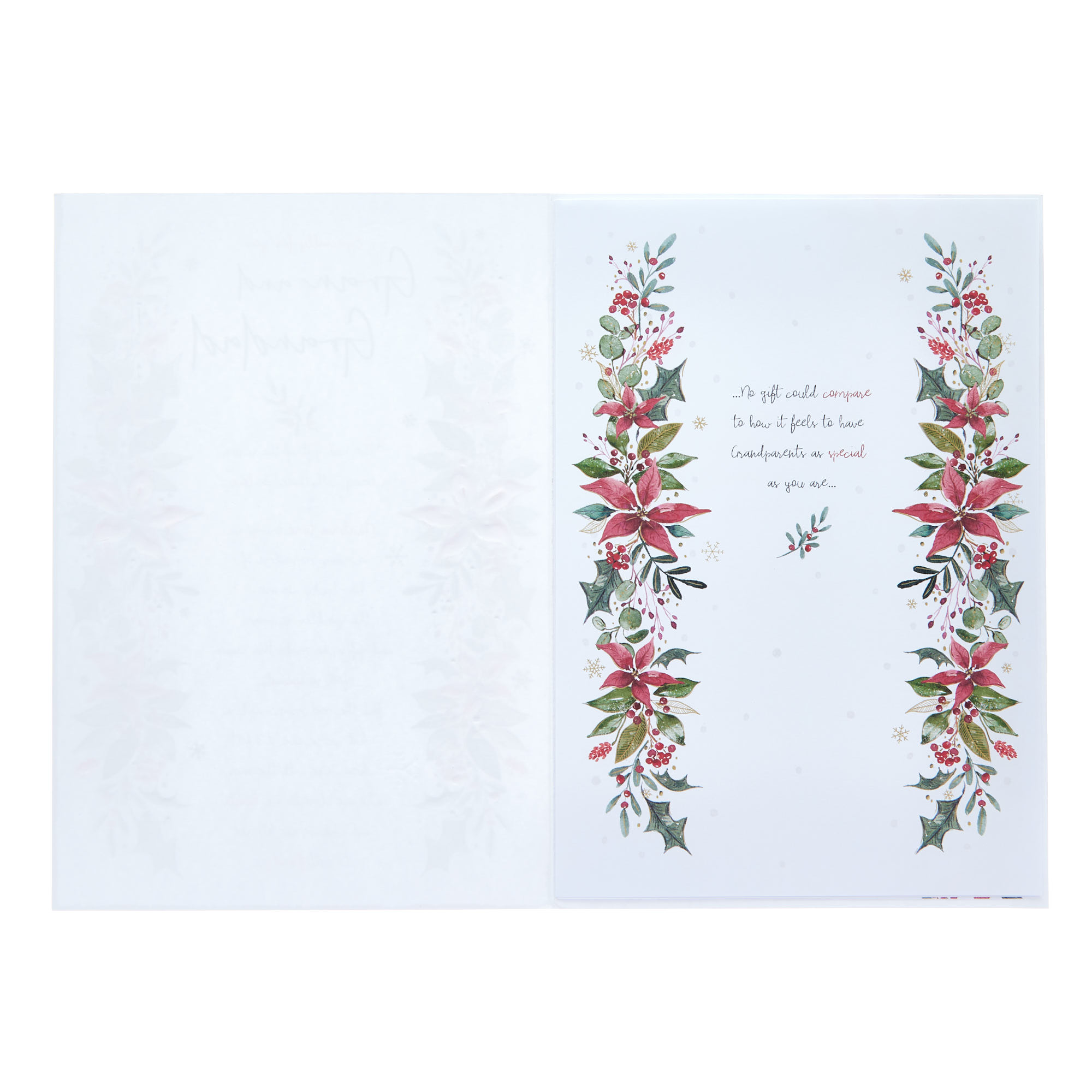 Gran & Grandad Verse Poinsettia Christmas Card