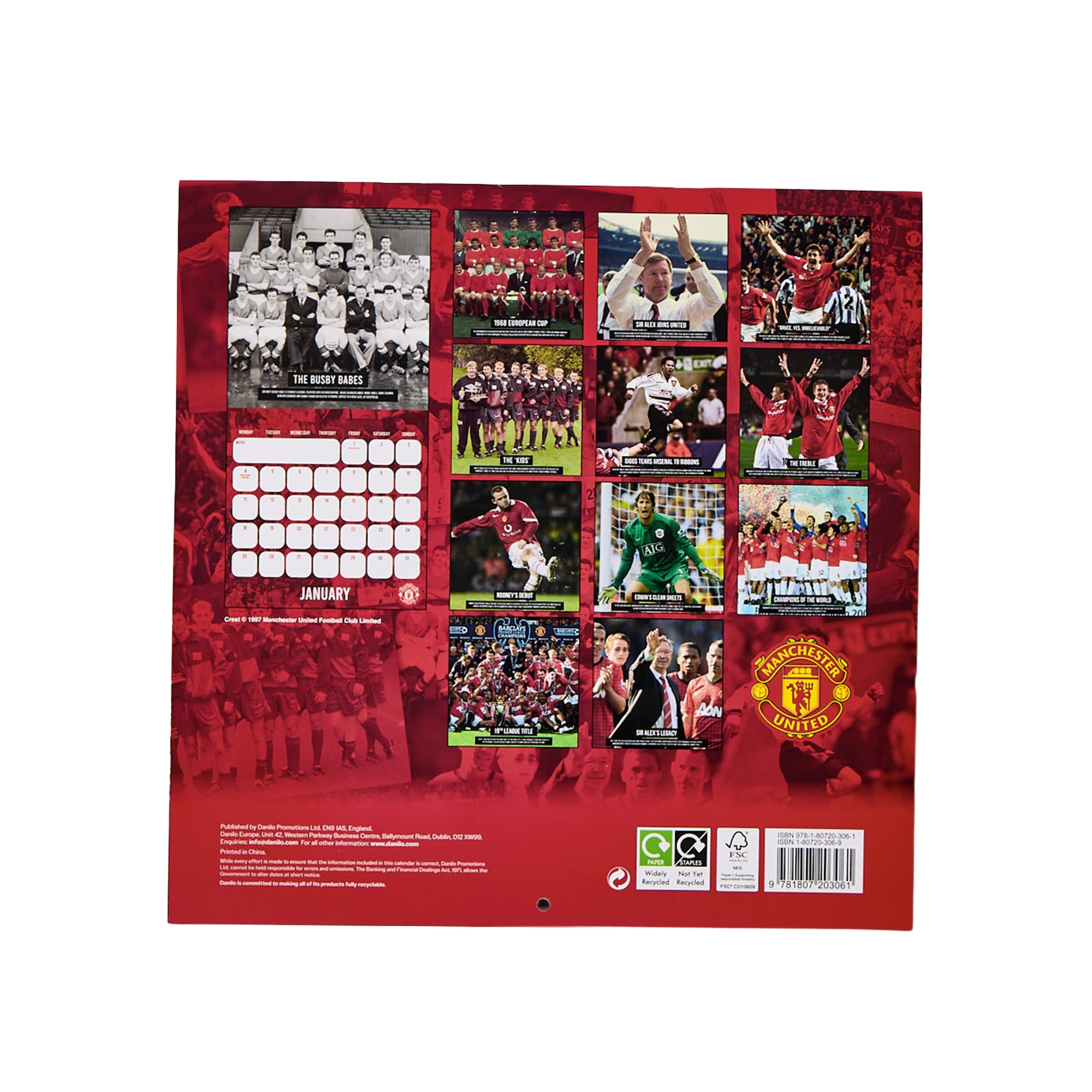 Manchester United 2027 Square Wall Calendar 