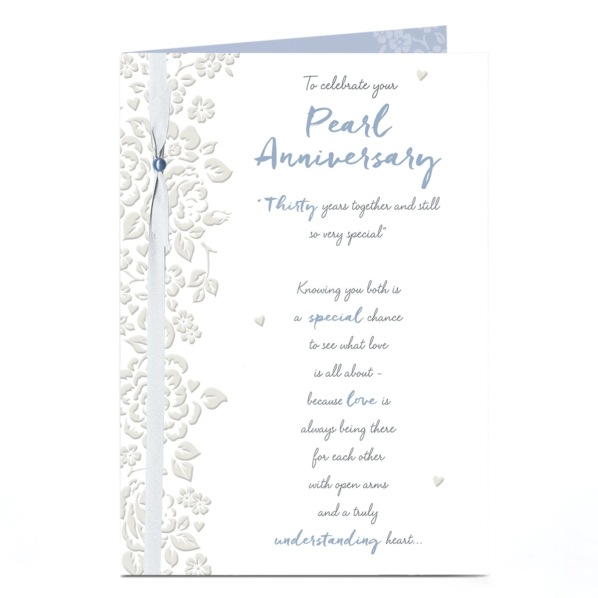 Pearl Wedding Anniversary Card - 30 Years and Still So Very Special