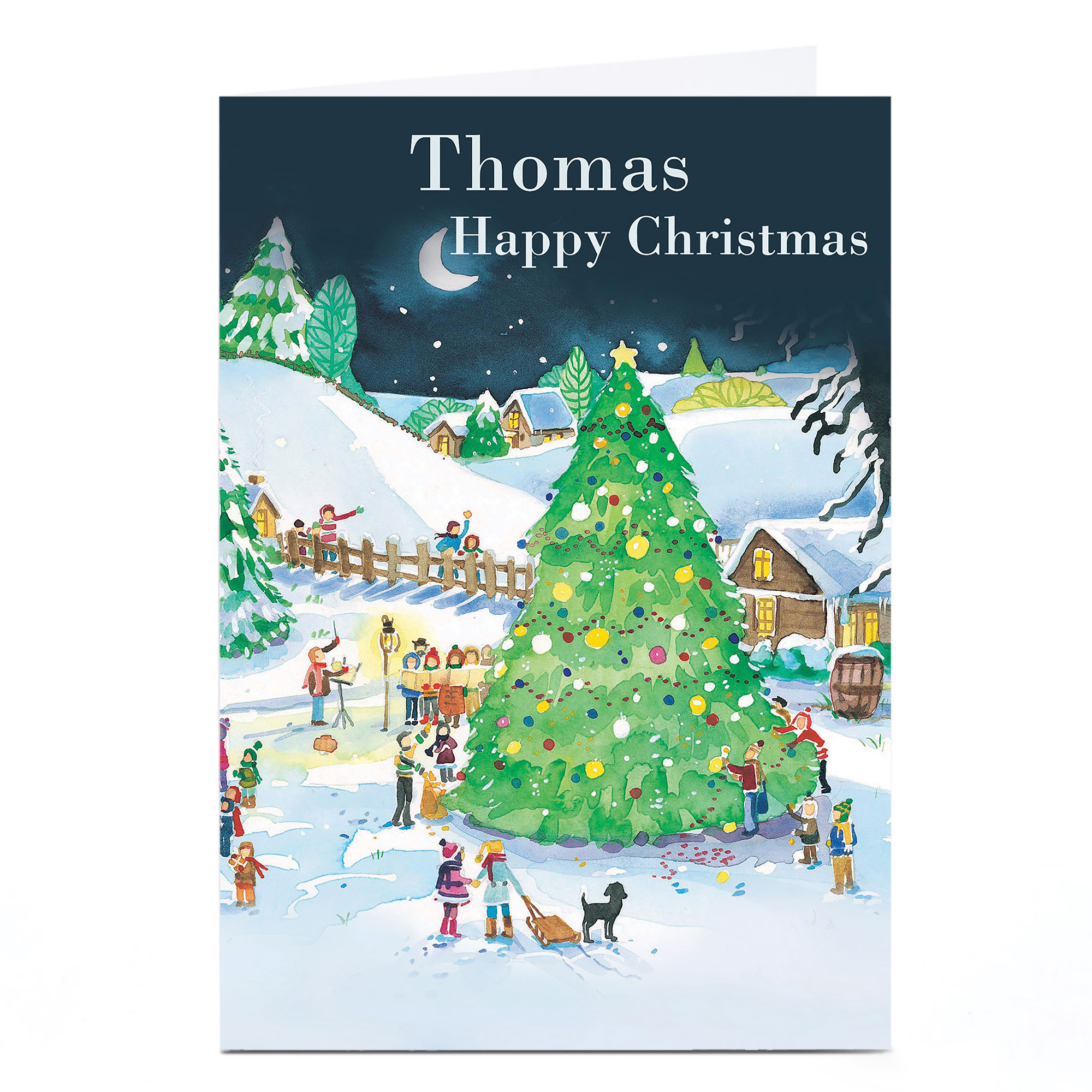 Personalised Christmas Card - Giant Christmas Tree