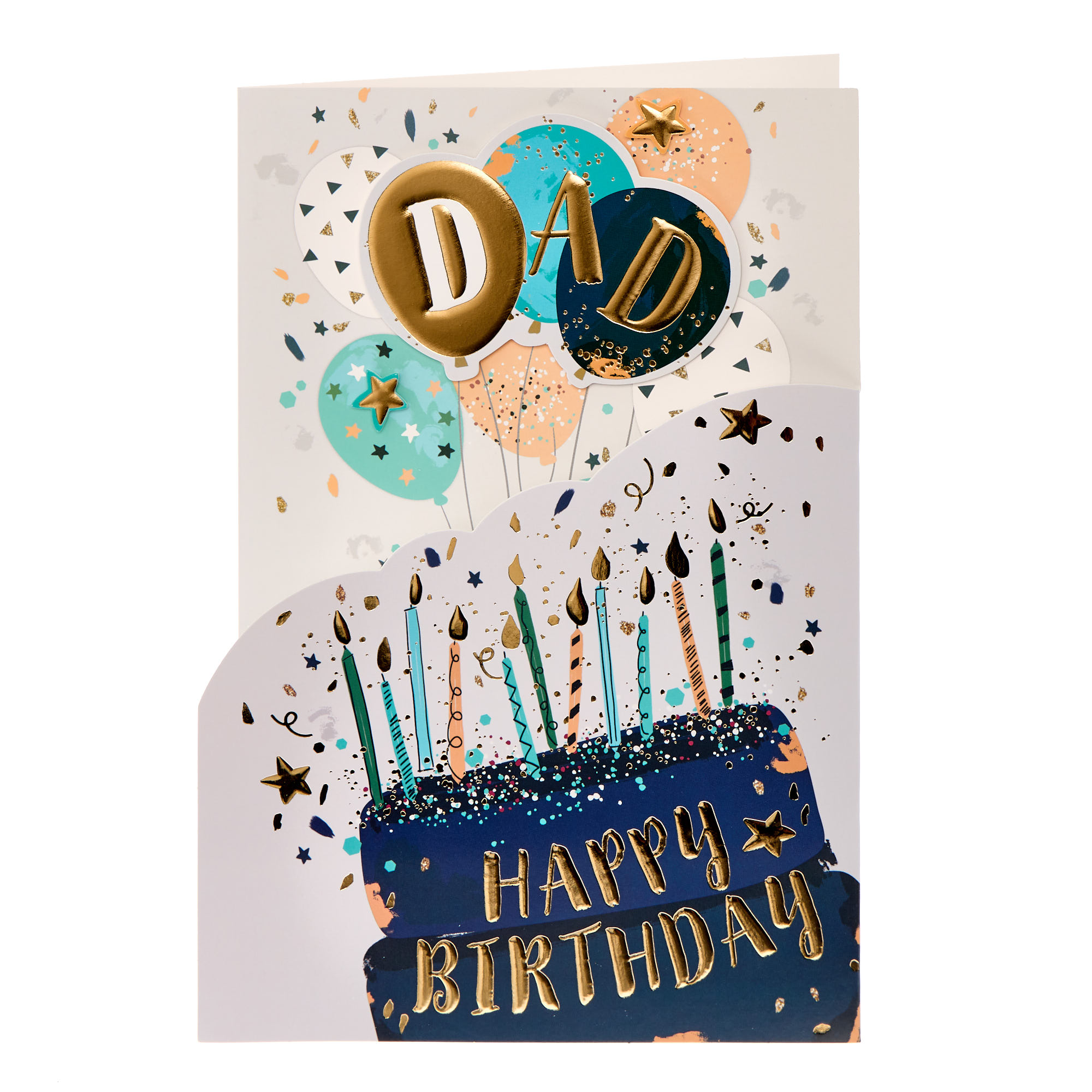Dad Birthday Cake Birthday Card