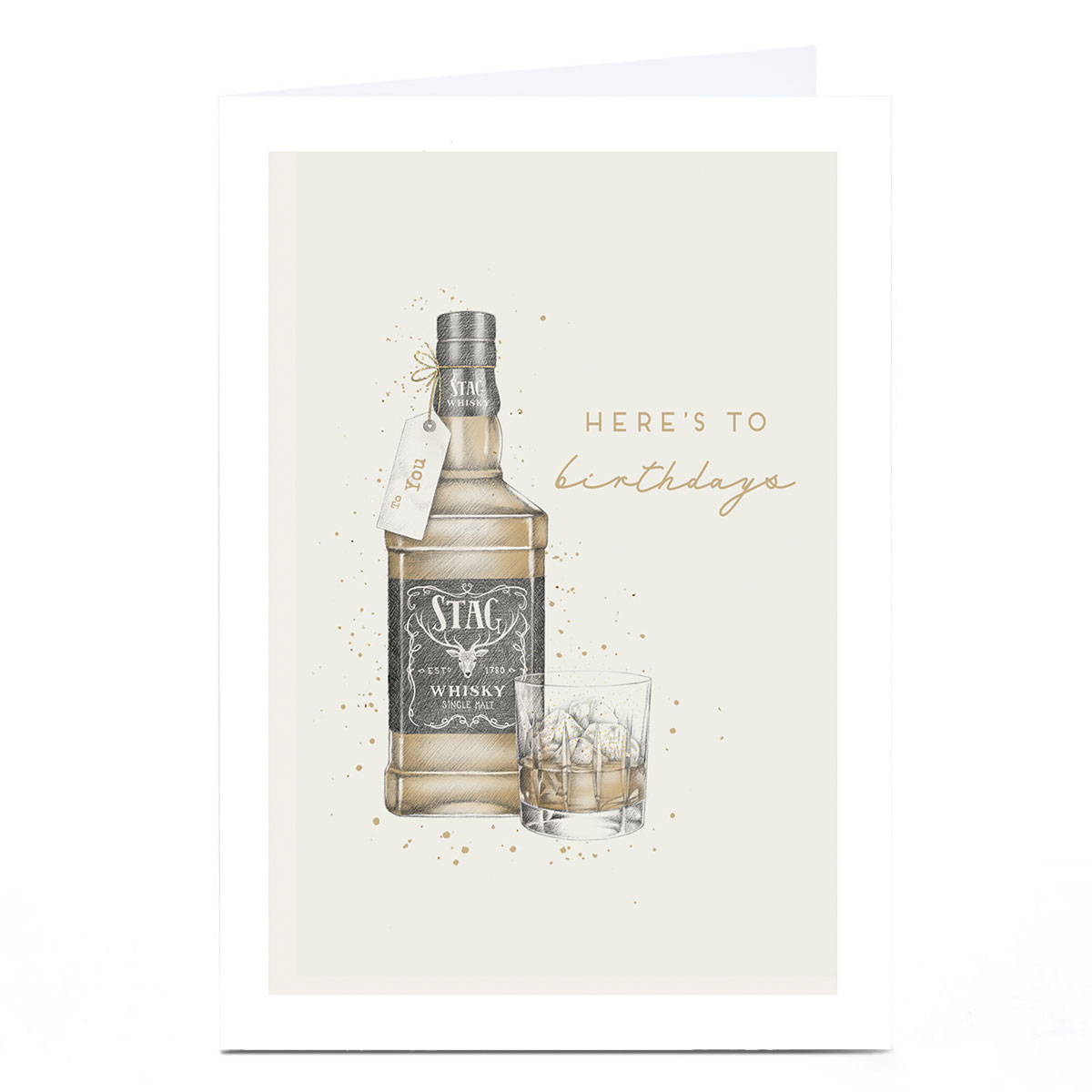 Personalised Birthday Card - Whiskey