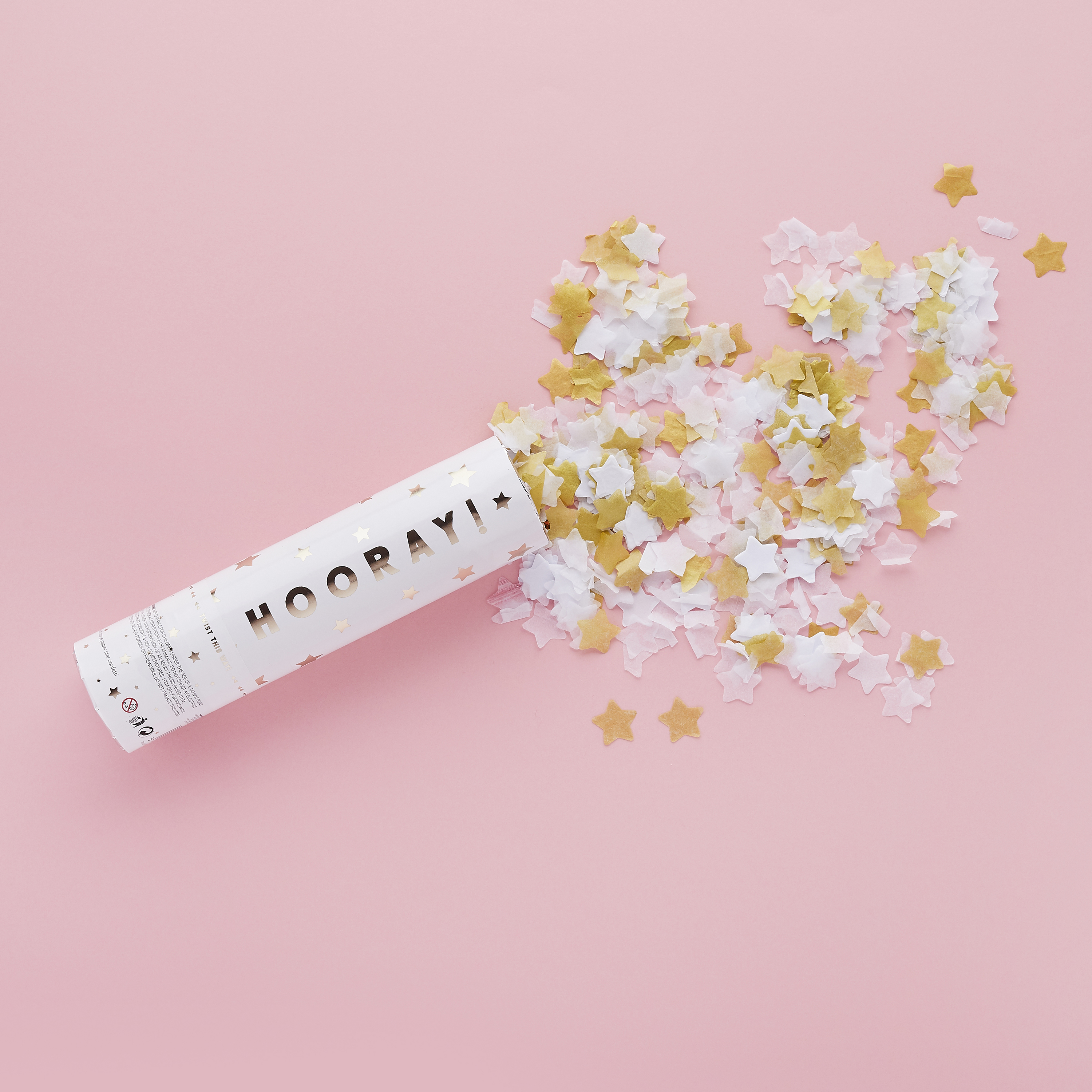 Metallic Gold Hooray Confetti Cannon 