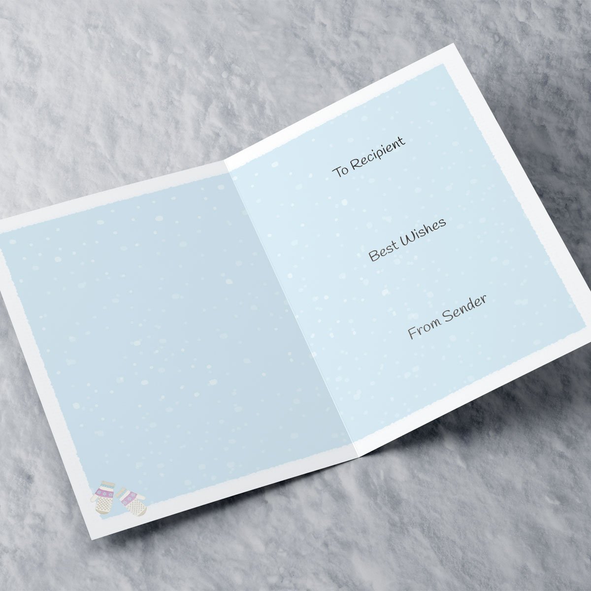 Photo Christmas Card - With Love & Mittens