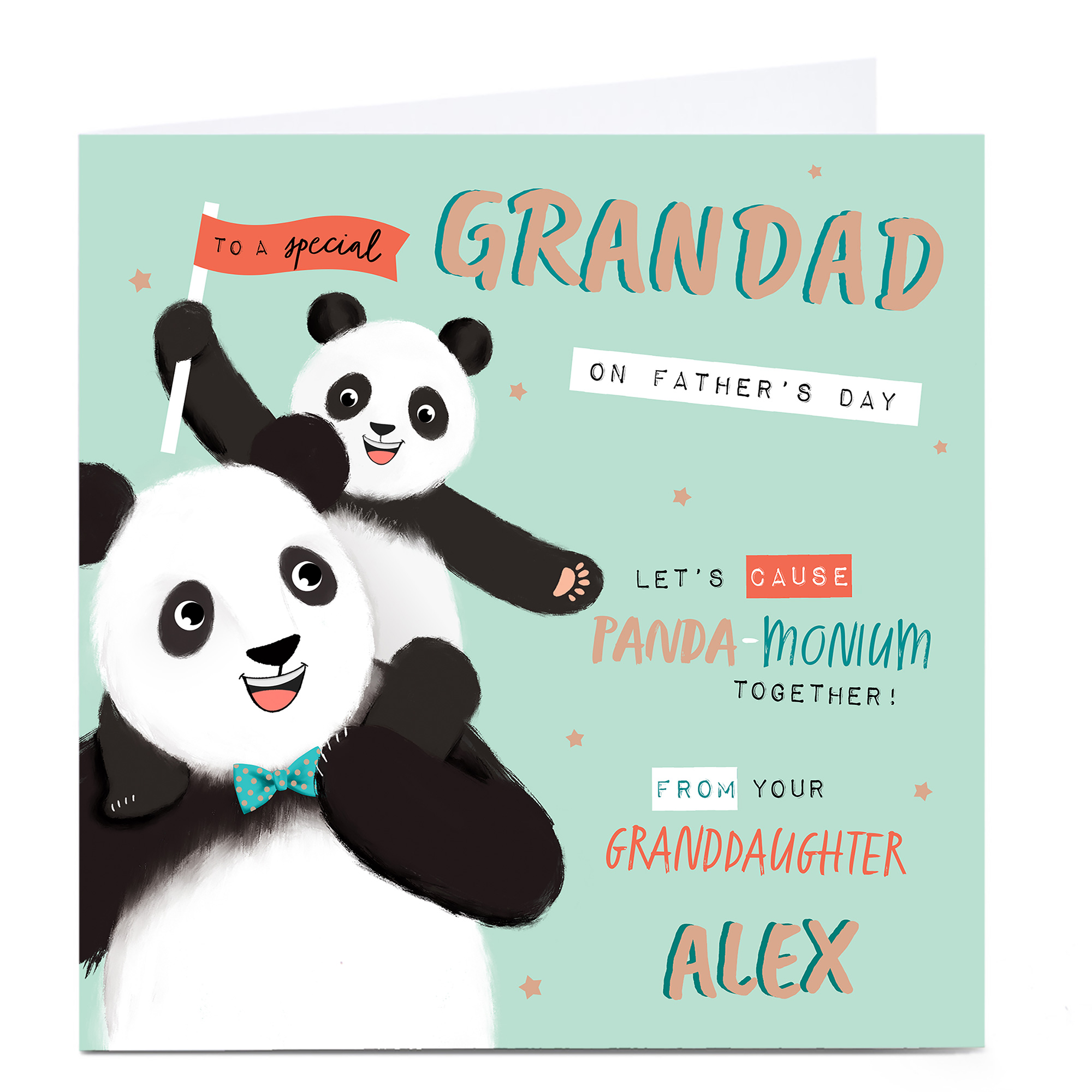 Personalised Father's Day Card - Grandad, from Granddaughter