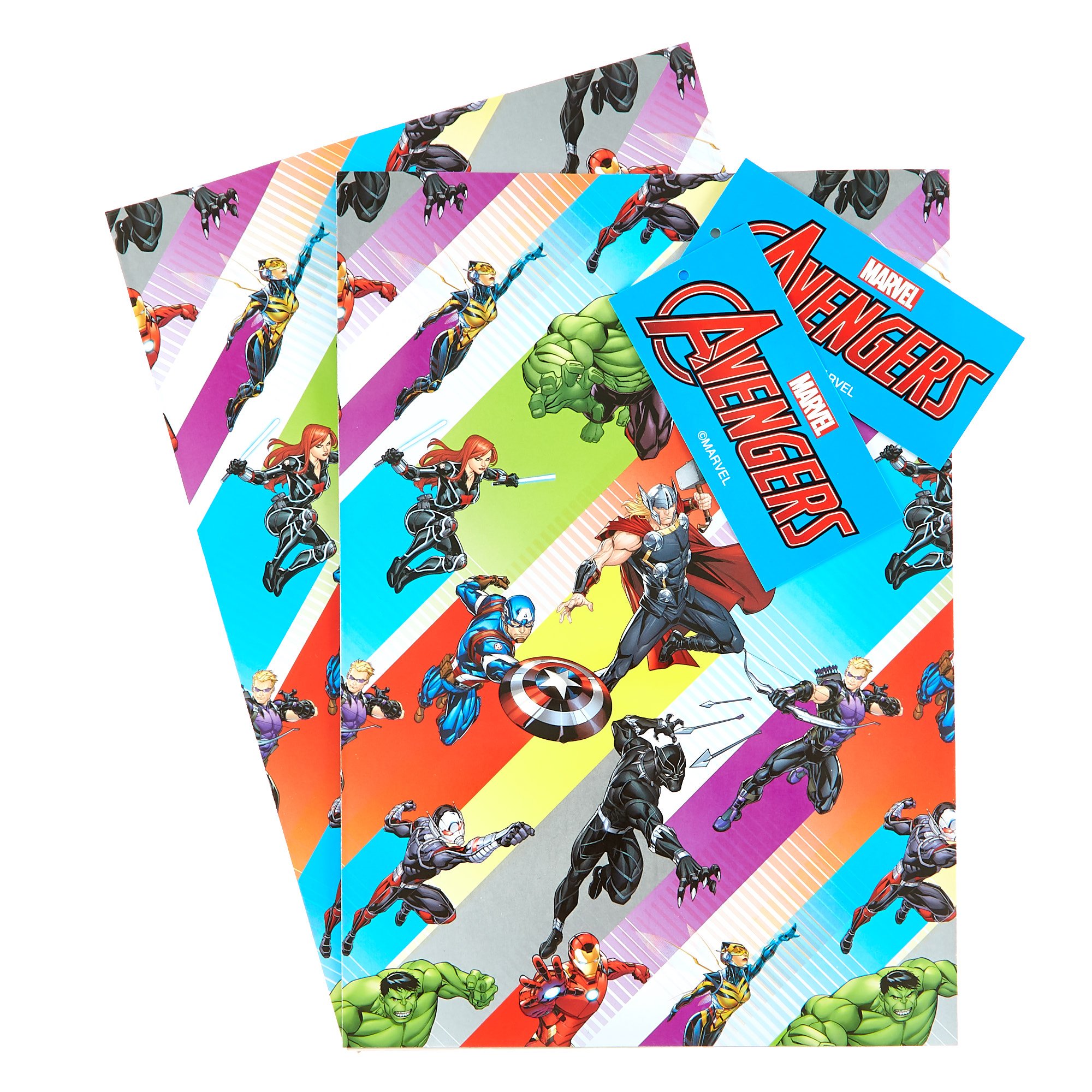 Buy Marvel Avengers Wrapping Paper & Gift Tags Pack Of 2